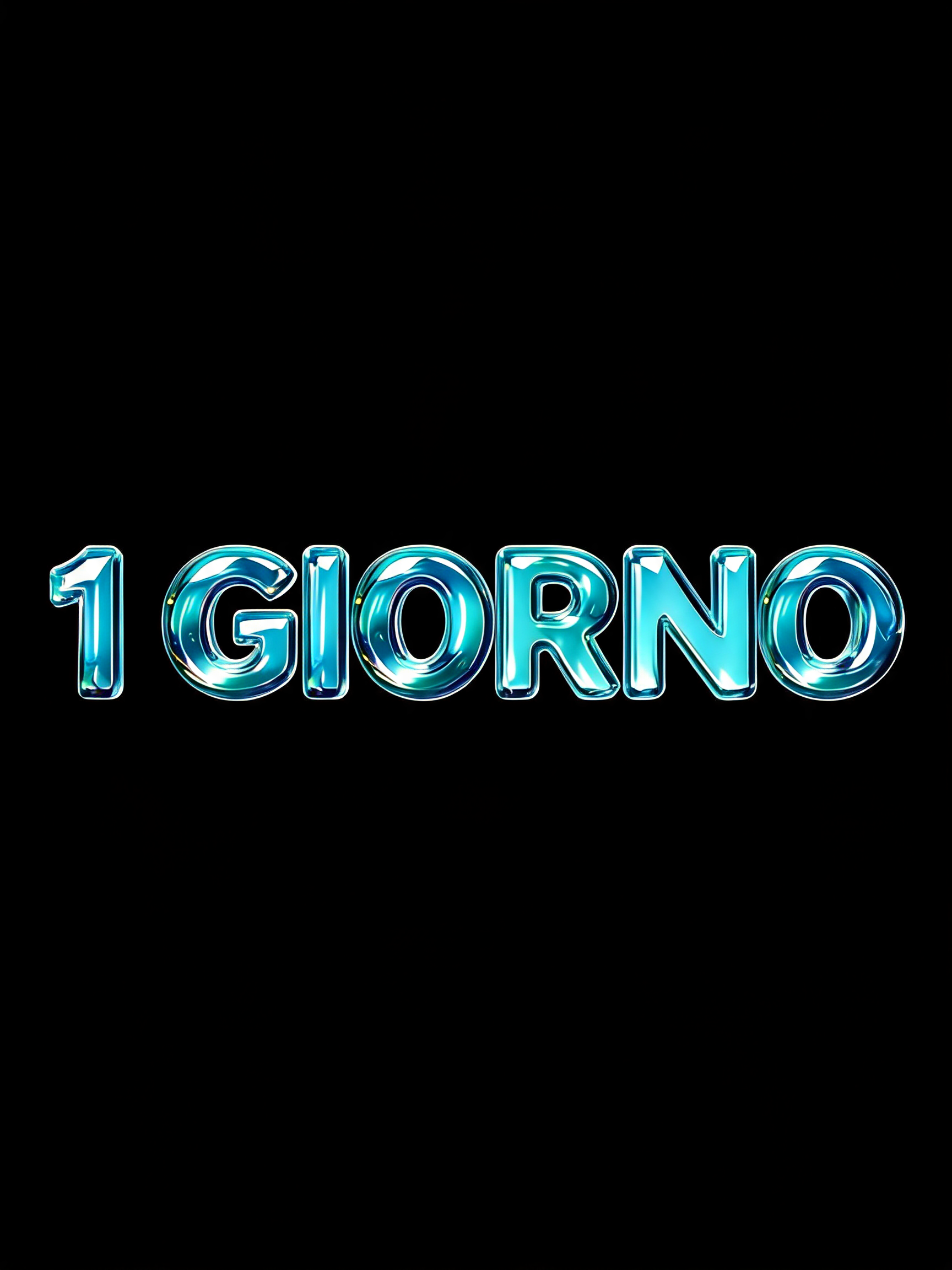 "1 GIORNO" — Glass Liquid | AI Text Effect Generator