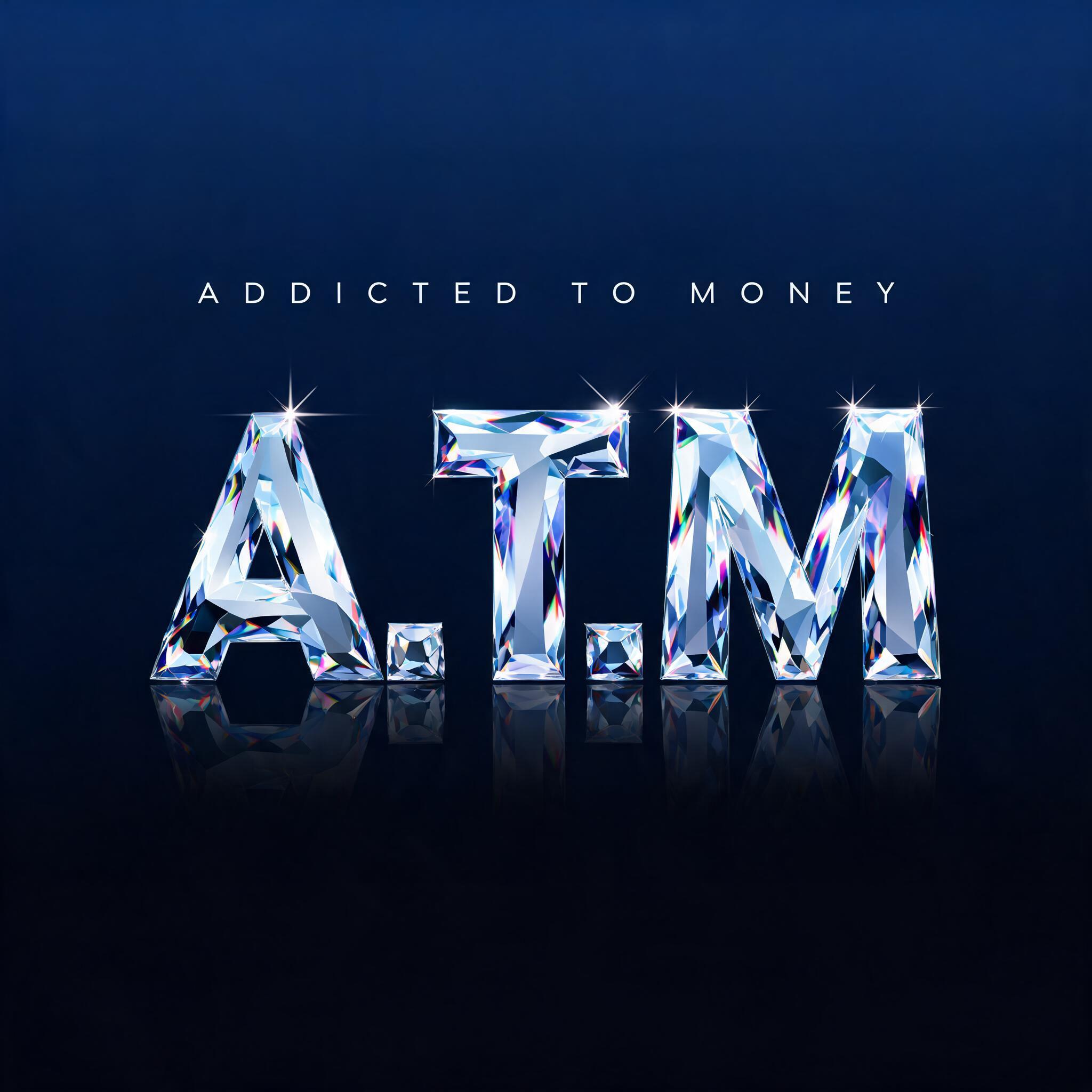 "A.T.M
ADDICTED TO MONEY" — Glass Crystal | AI Text Effect Generator