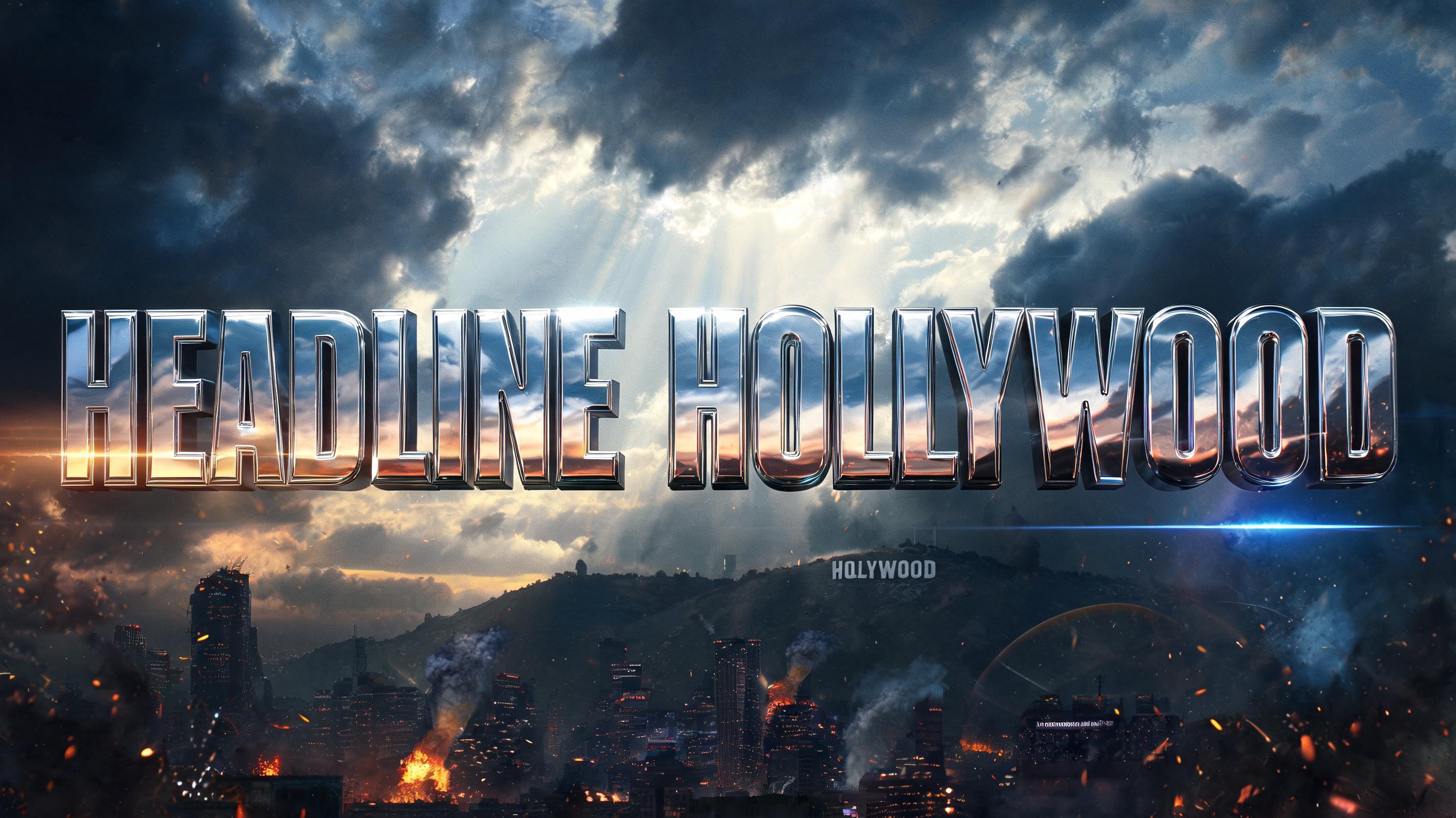 "HEADLINE HOLLYWOOD" — Cinematic Blockbuster | AI Text Effect Generator
