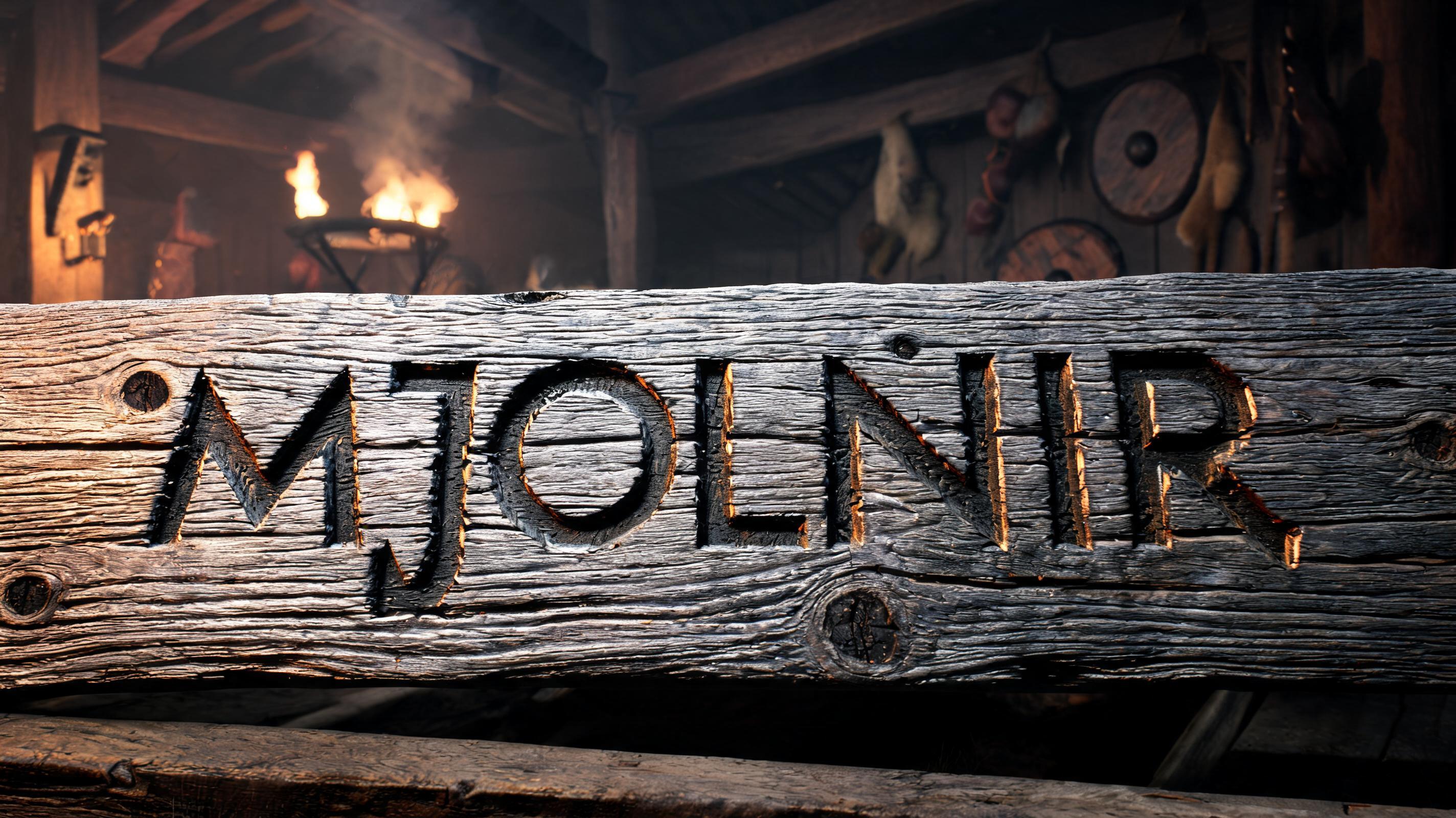 "MJOLNIR" — Viking | AI Text Effect Generator