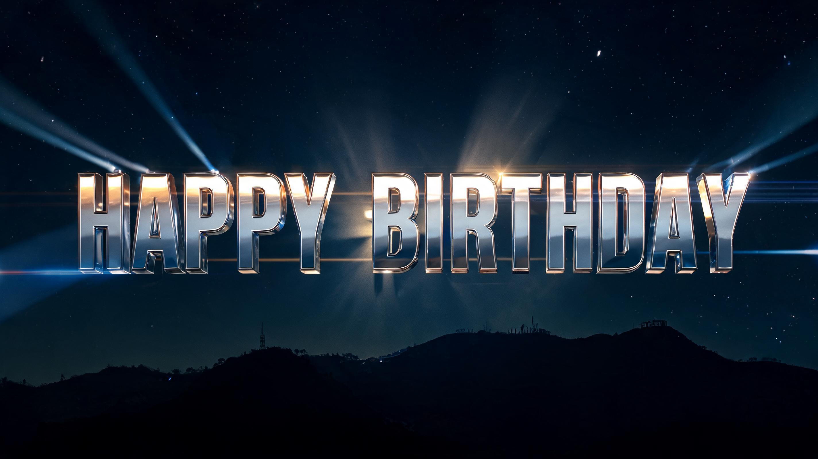"HAPPY BIRTHDAY" — Cinematic Blockbuster | AI Text Effect Generator