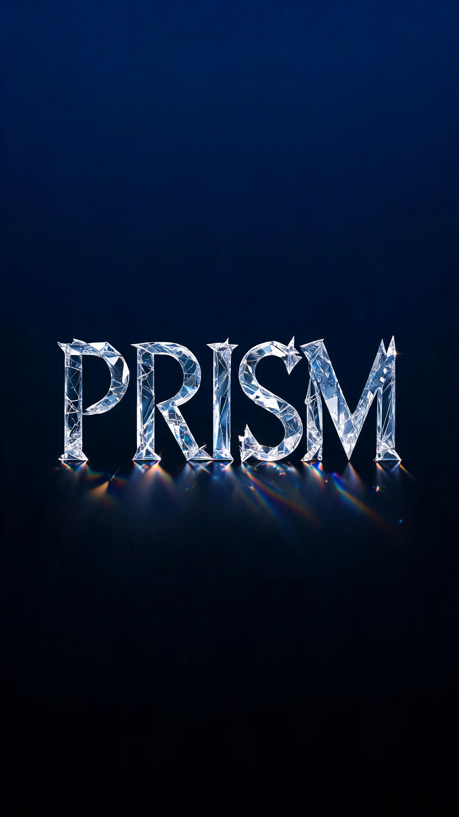 "Prism" — Glass | AI Text Effect Generator