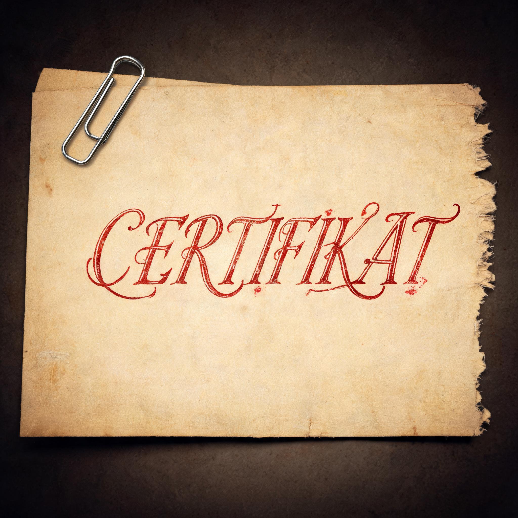"CERTIFIKAT" — Vintage | AI Text Effect Generator