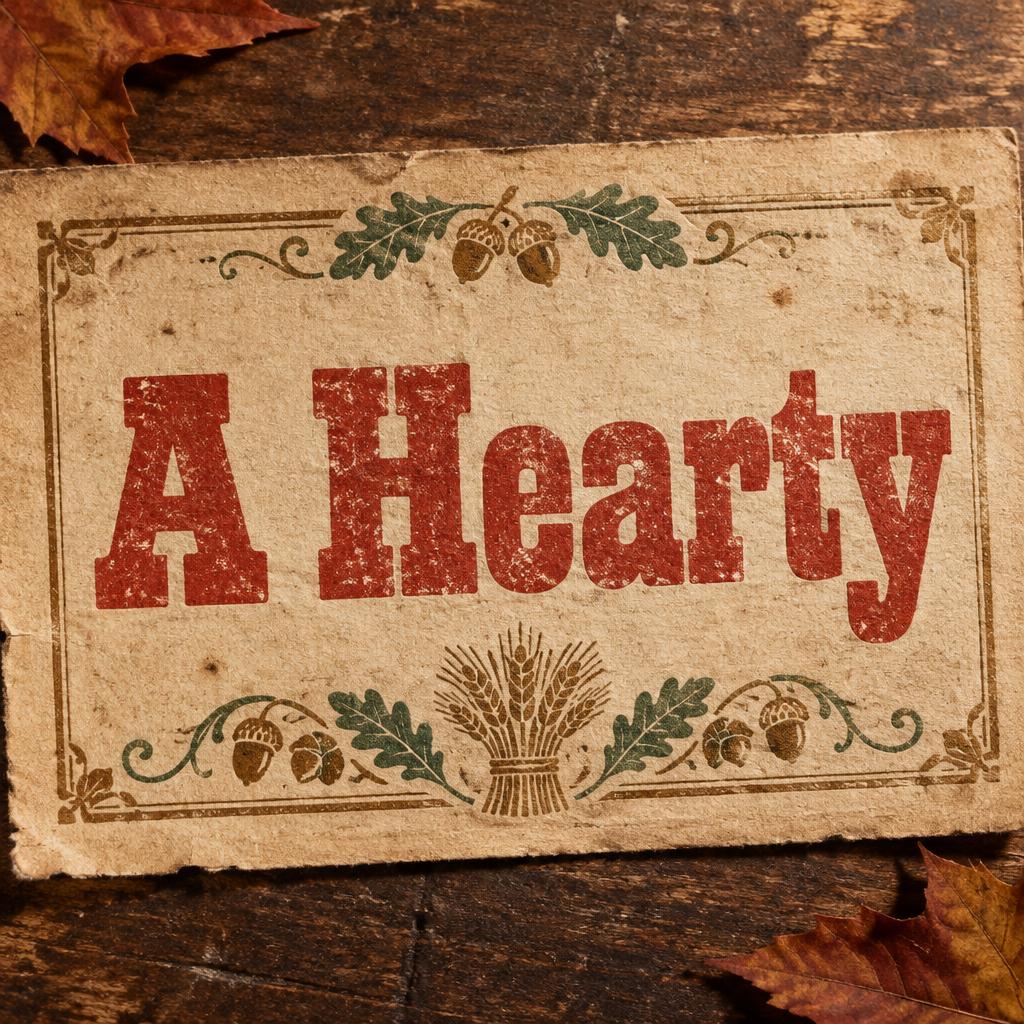 "A Hearty" — Vintage | AI Text Effect Generator
