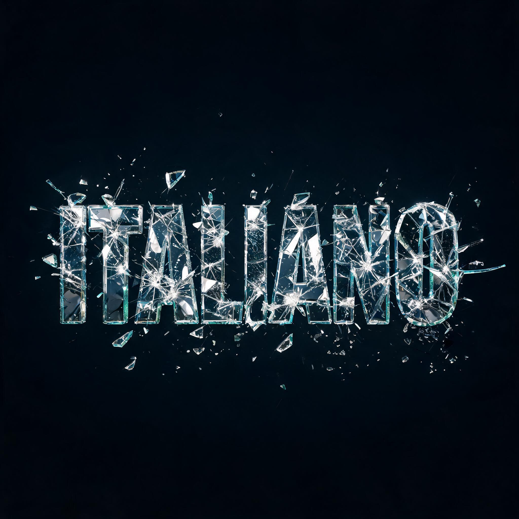 "ITALIANO" — Glass Broken | AI Text Effect Generator