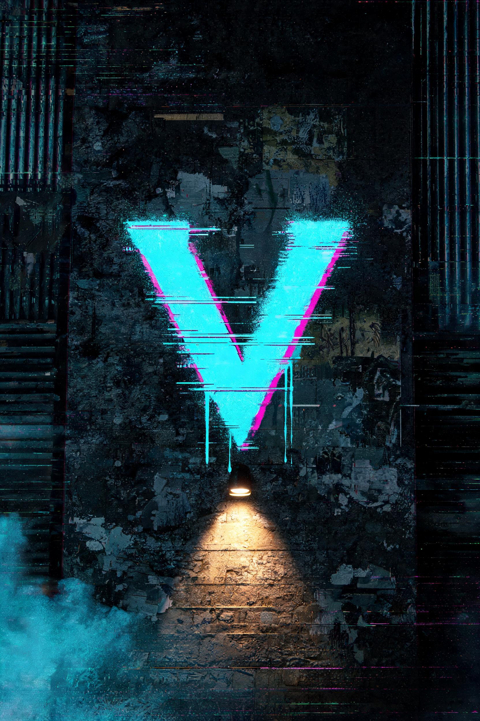 "V" —  | AI Text Effect Generator