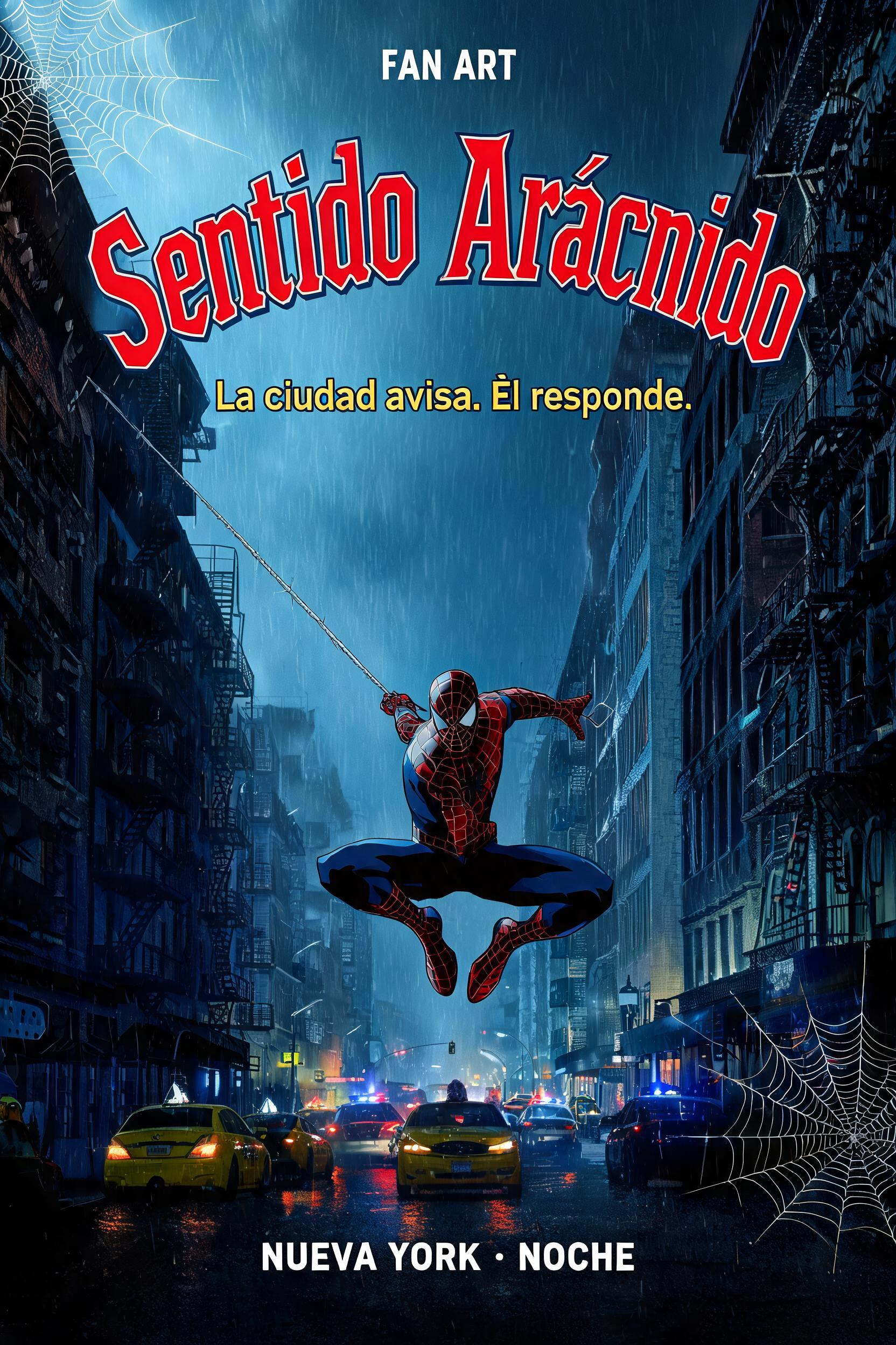 Sentido Arácnido
La ciudad avisa. Él responde.
NUEVA YORK · NOCHE
FAN ART