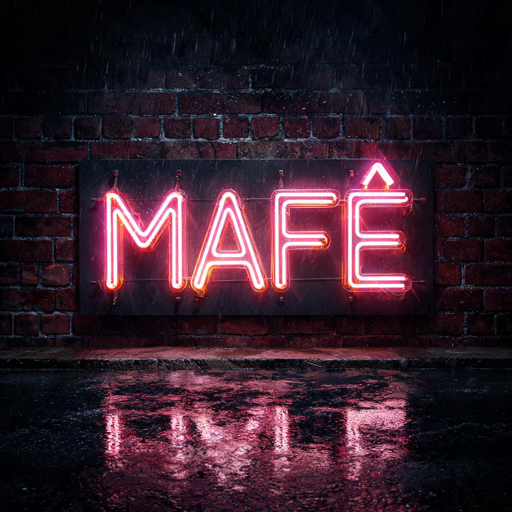 "MAFÊ" — Neon Sign | AI Text Effect Generator