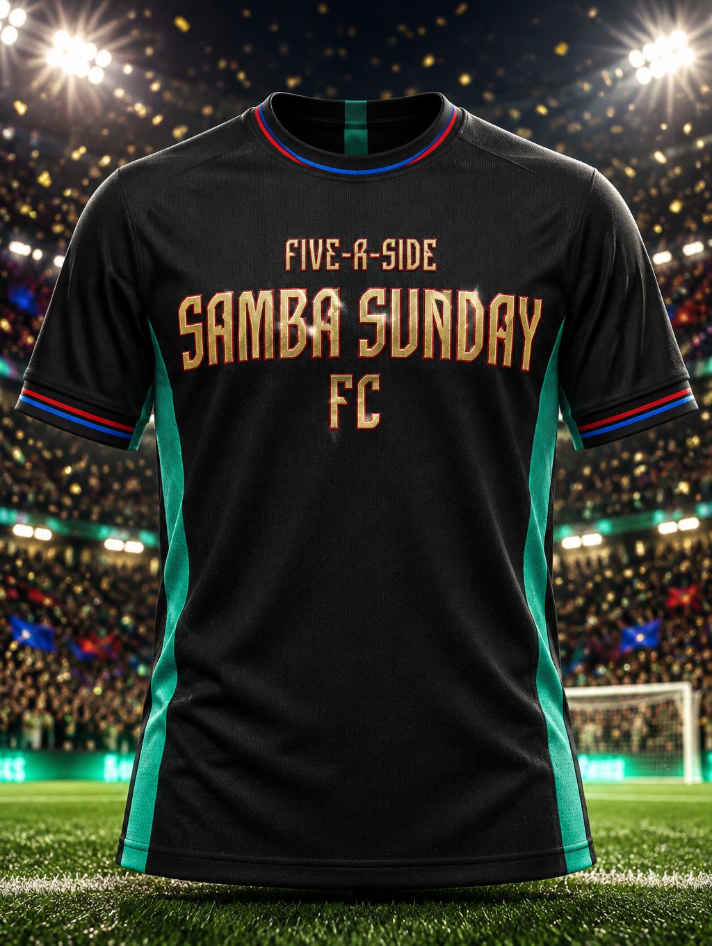 "SAMBA SUNDAY
FC
FIVE-A-SIDE" — Sports Football | AI Text Effect Generator
