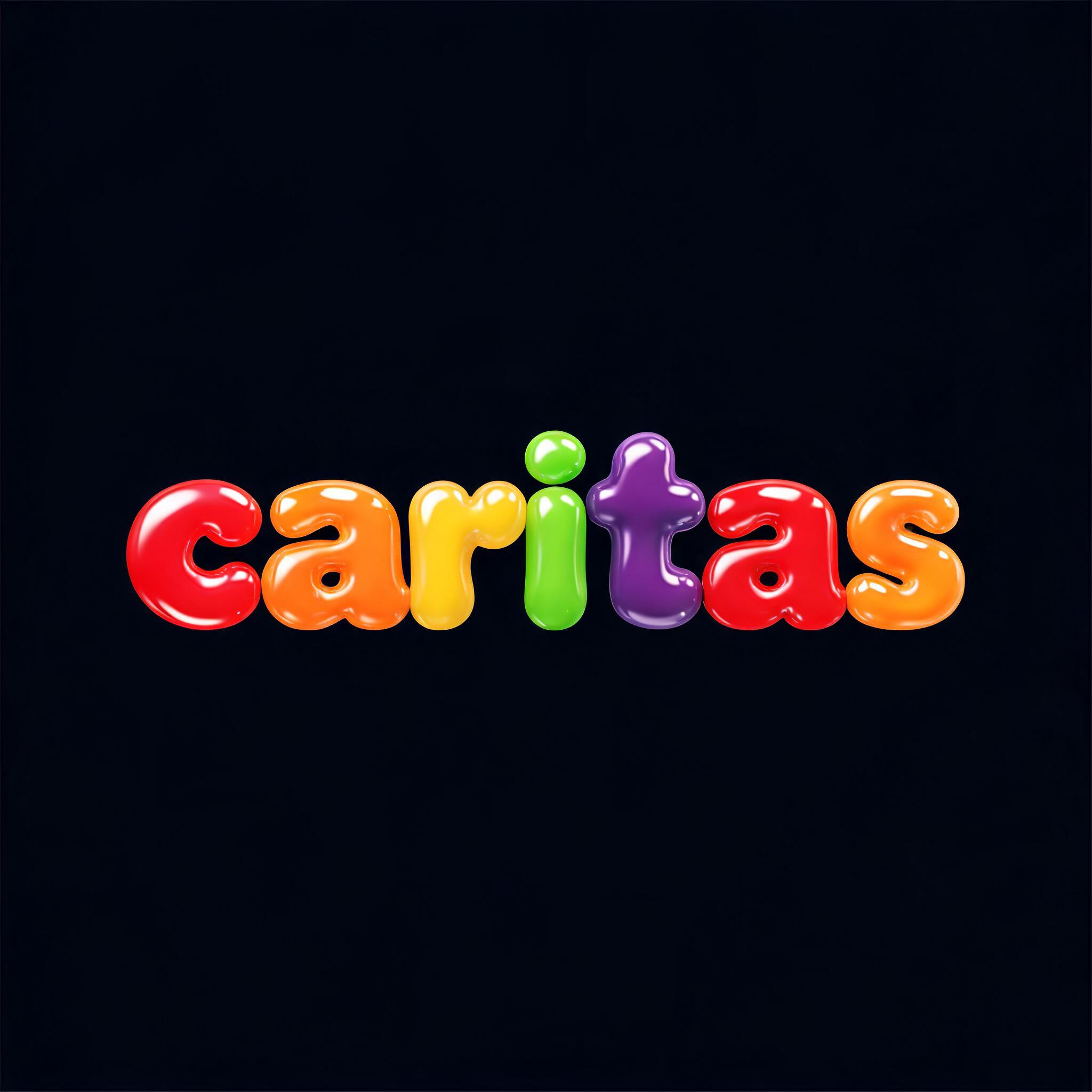 "caritas" — Y2k Bubbly | AI Text Effect Generator