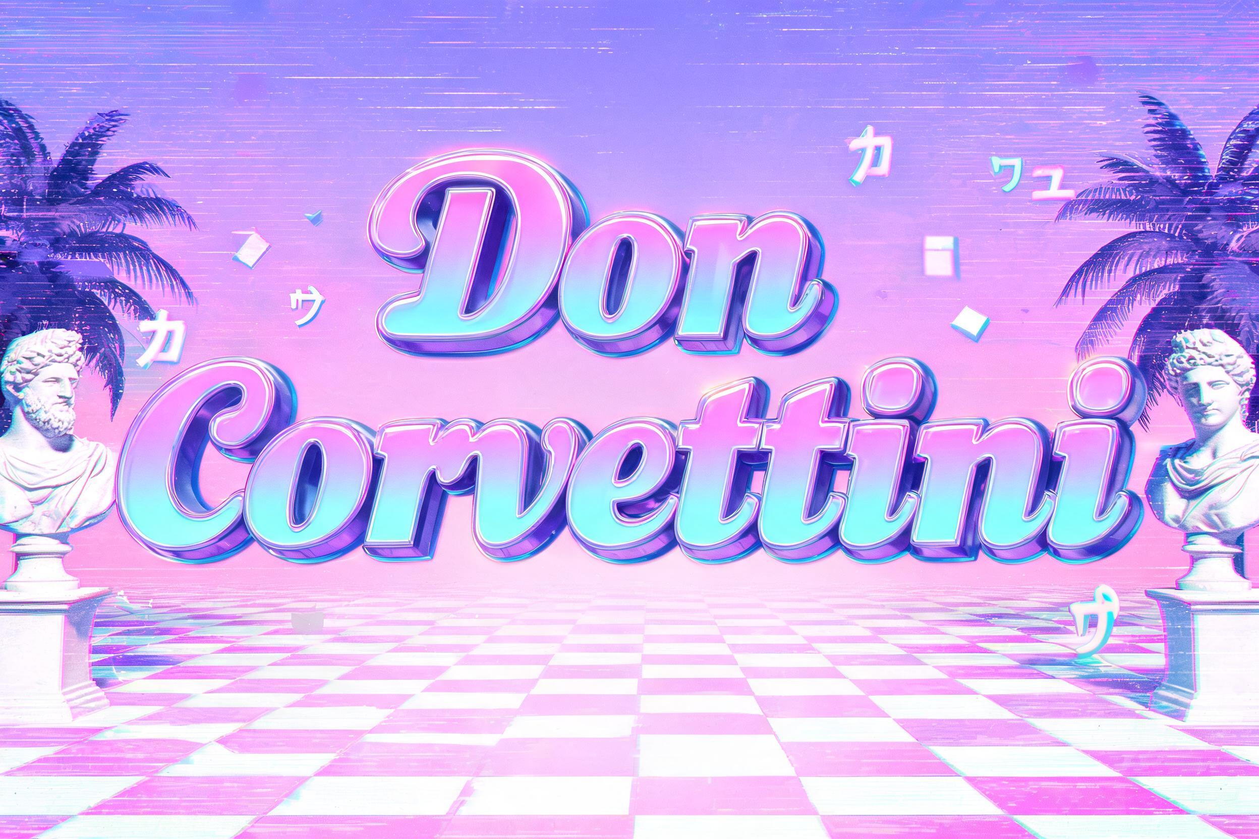 "Don Corvettini" — Vaporwave text effect
