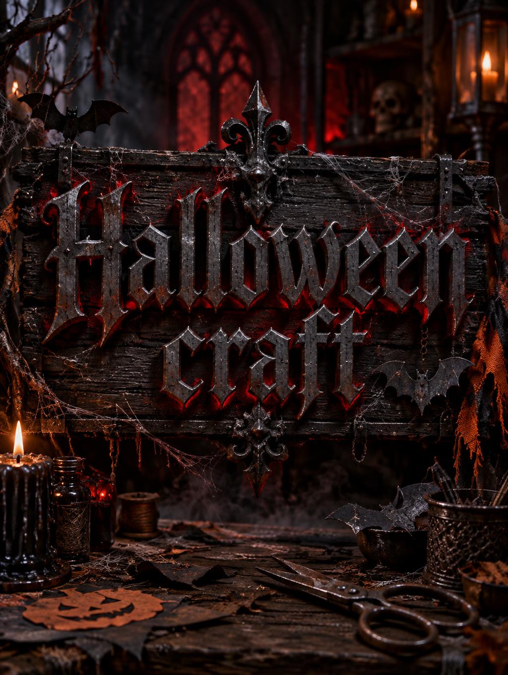 "Halloween craft" — Gothic Dark text effect