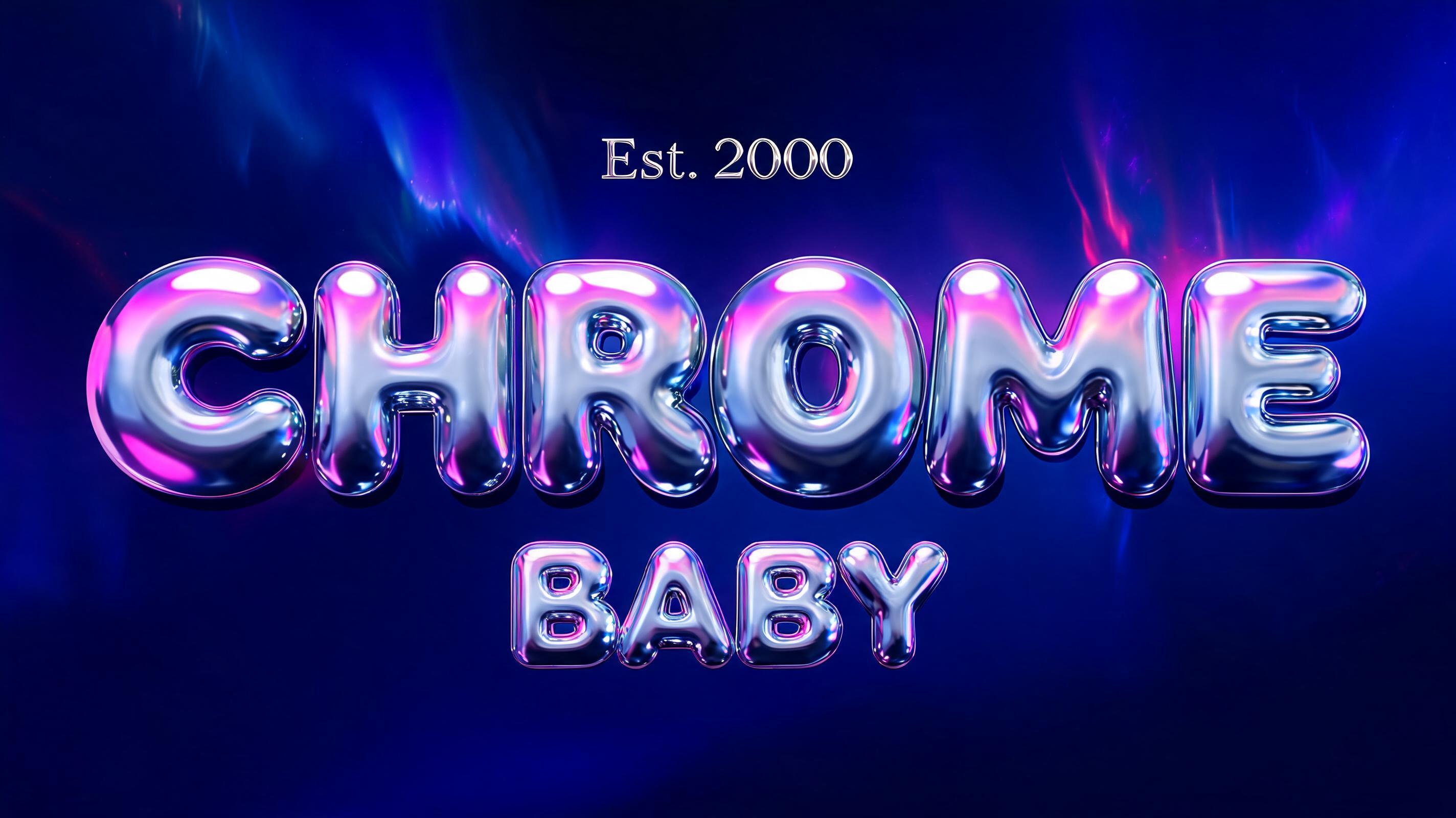 "Est. 2000
CHROME
BABY" — Y2k | AI Text Effect Generator