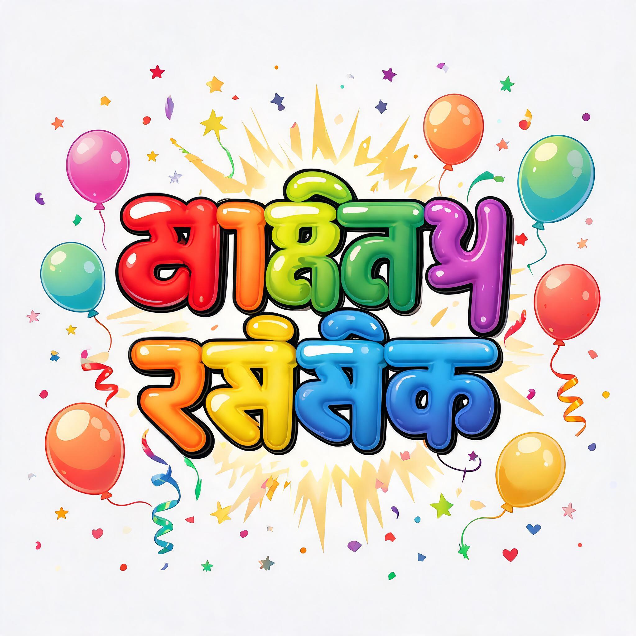 "साहित्य रसिक " — Birthday Kids text effect