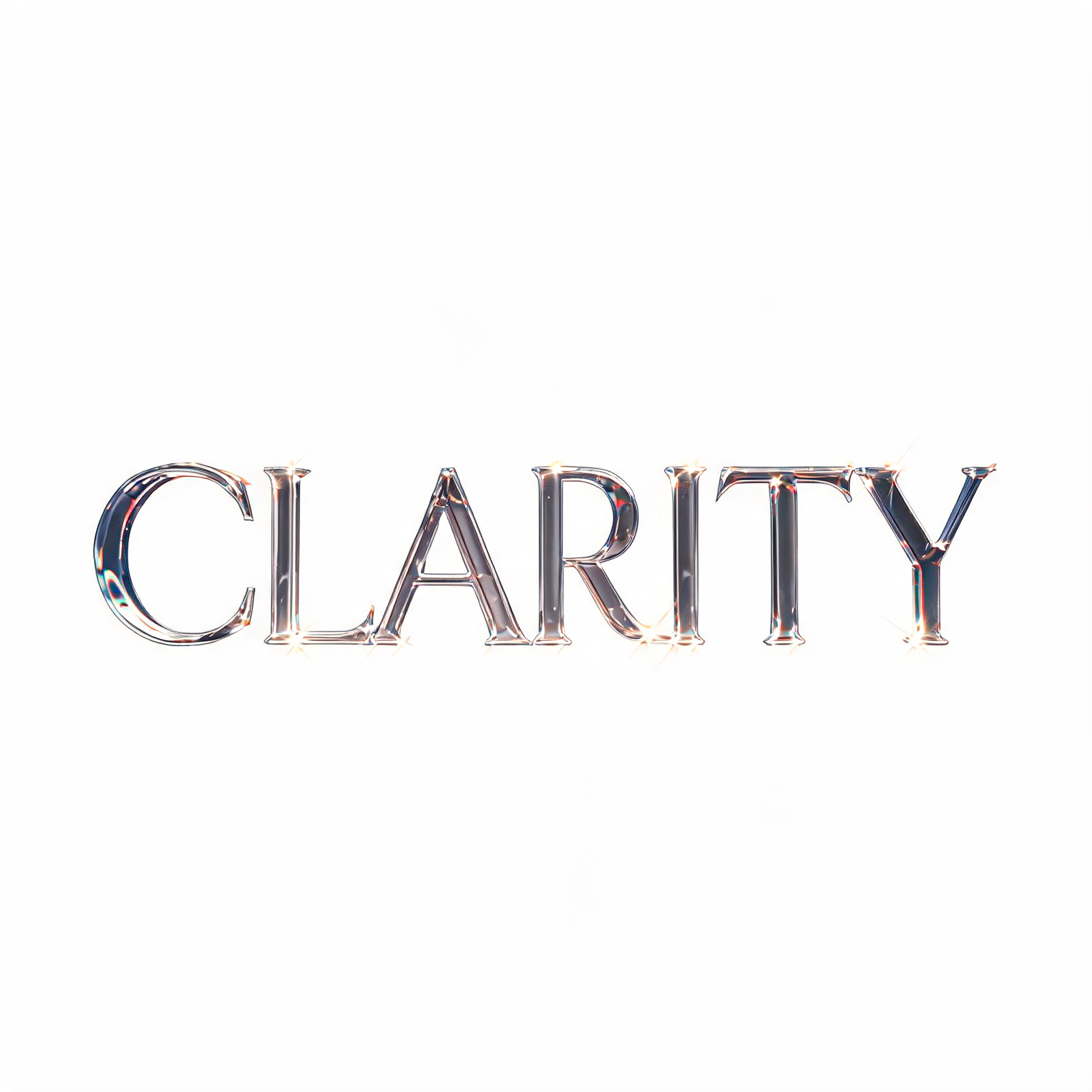 "CLARITY" — Glass | AI Text Effect Generator
