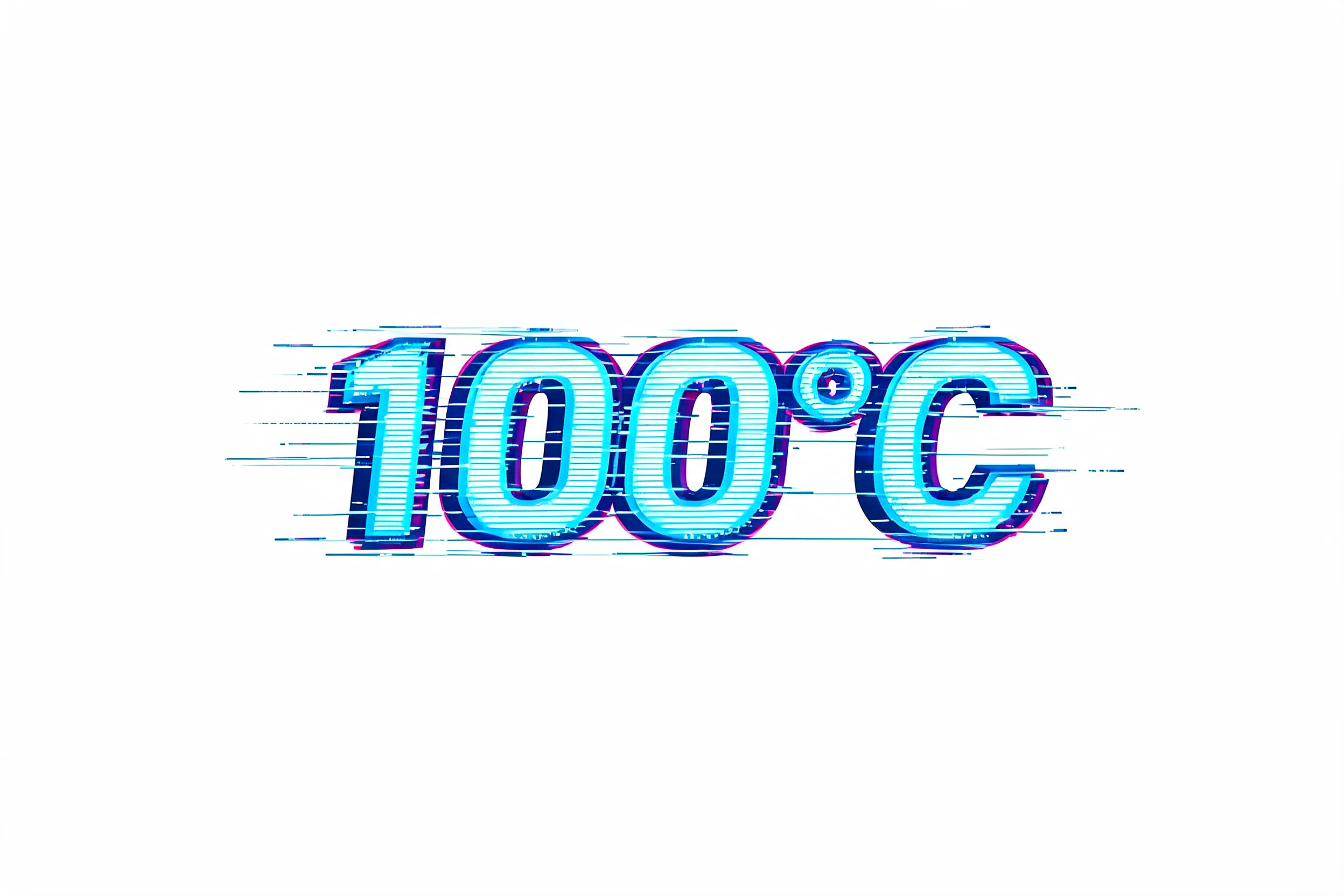 "100°C" — Cyberpunk Hologram text effect