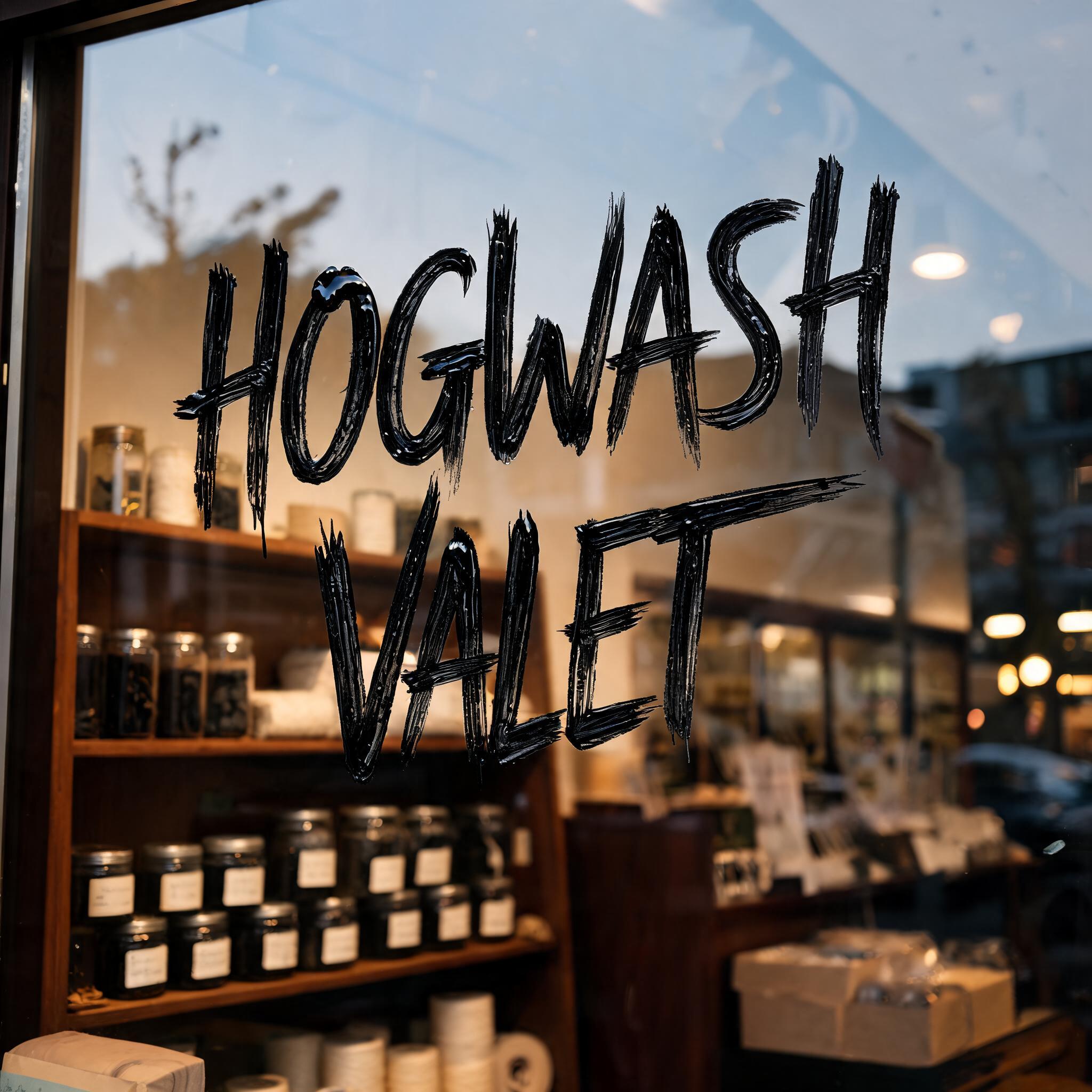 "HOGWASH VALET" — Brush Stroke | AI Text Effect Generator