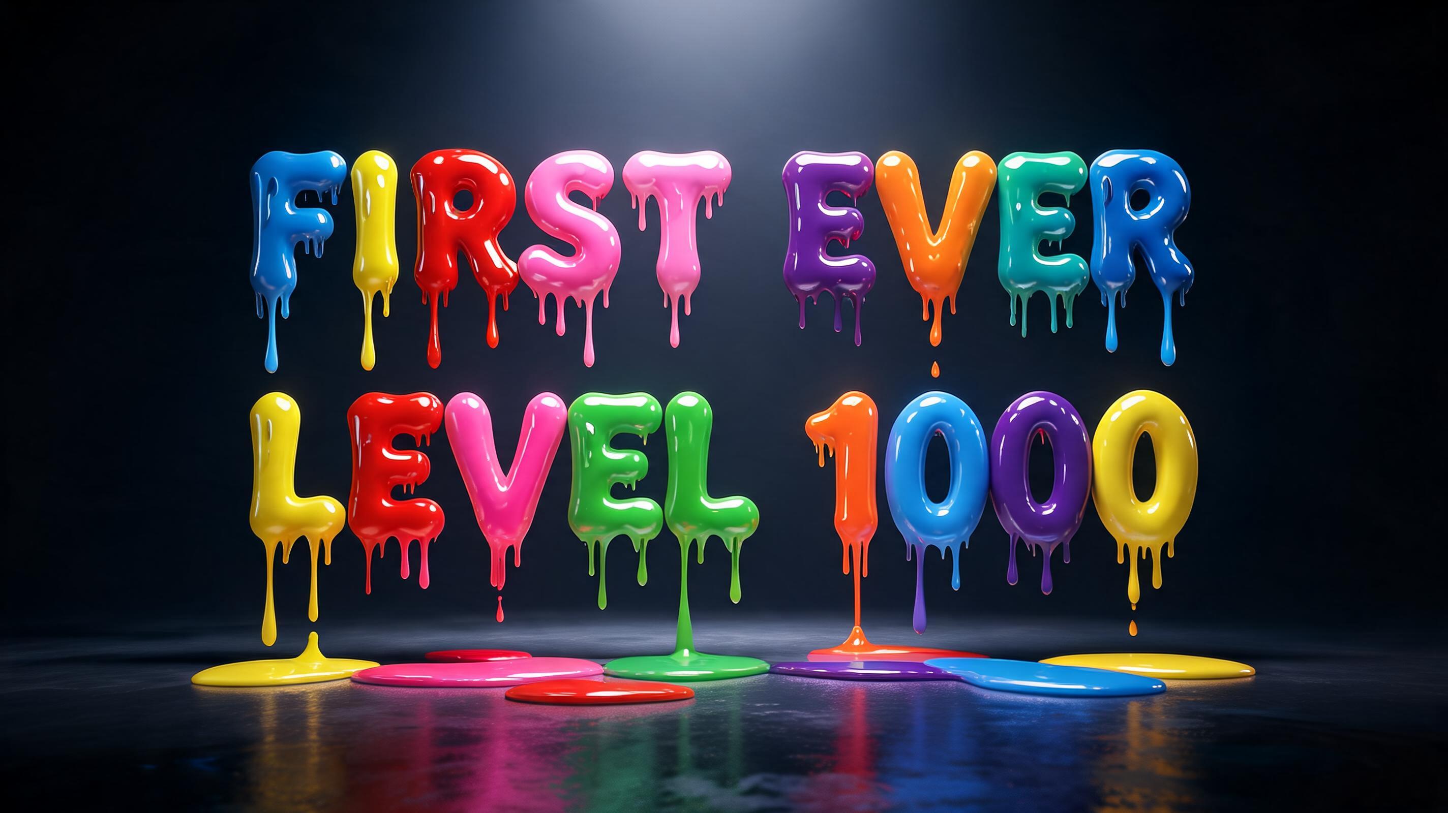 "First ever level 1000" — Drip Font | AI Text Effect Generator