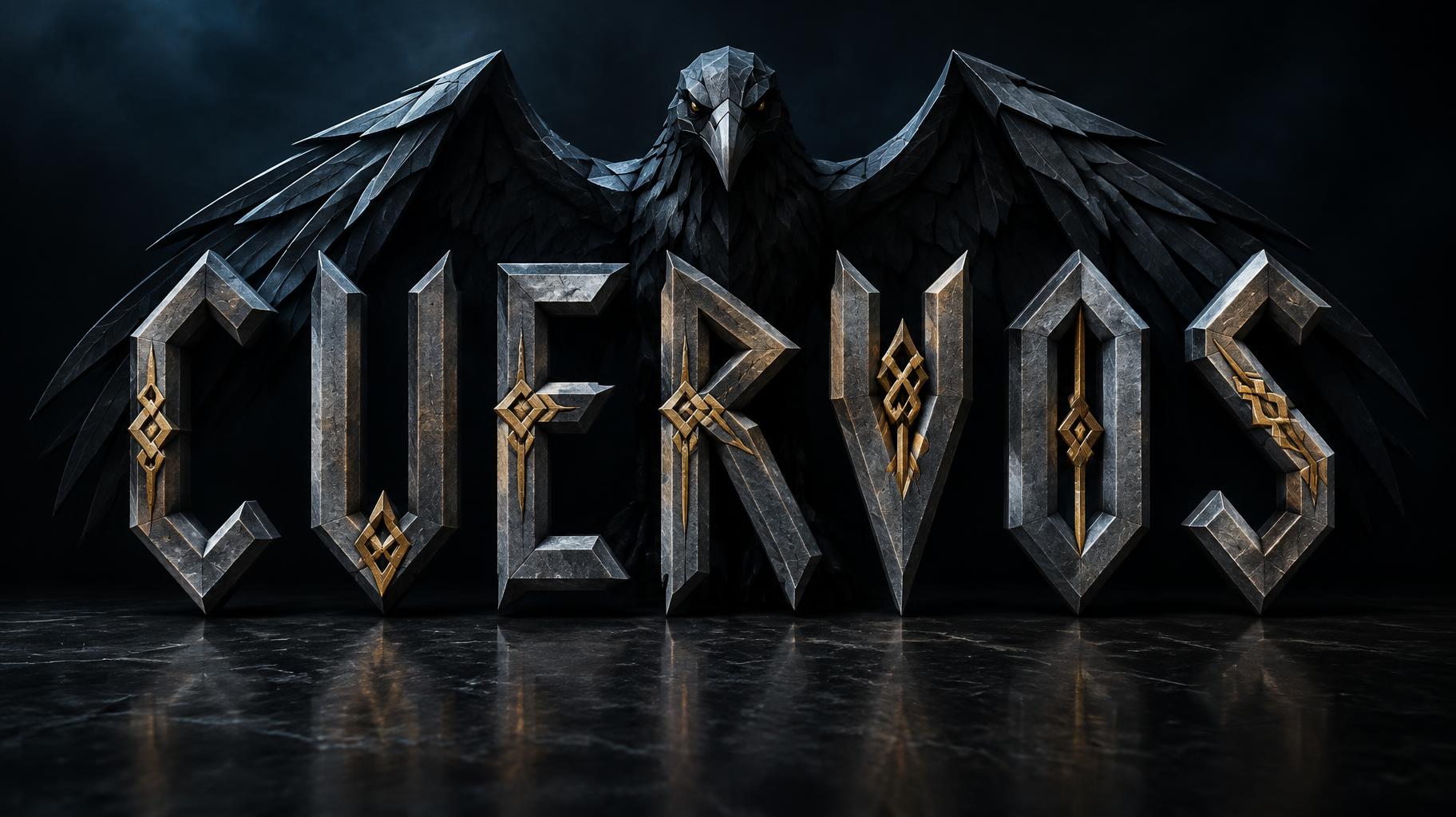 "CUERVOS" — Viking Runic | AI Text Effect Generator