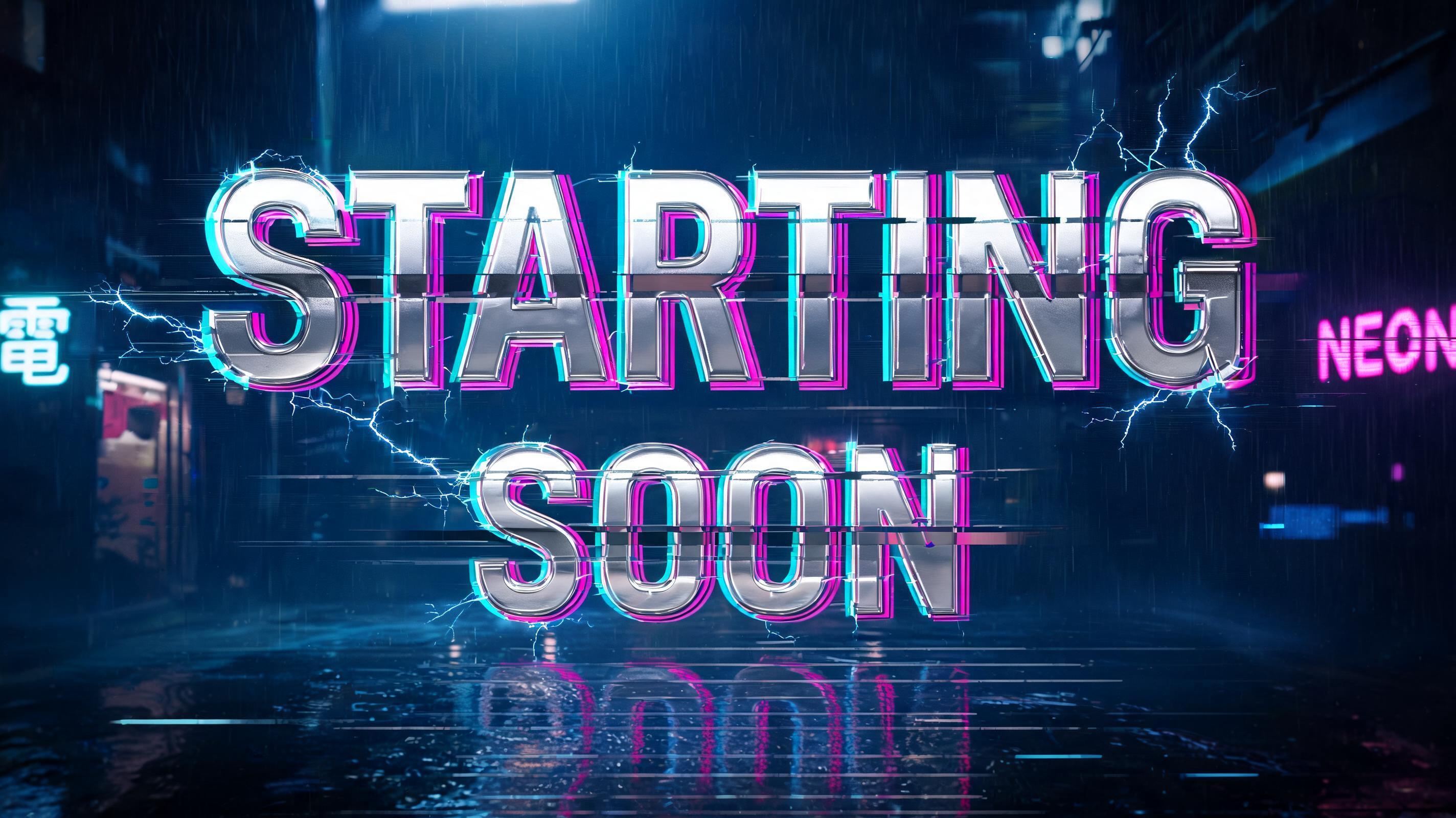 "STARTING SOON" — Cyberpunk | AI Text Effect Generator