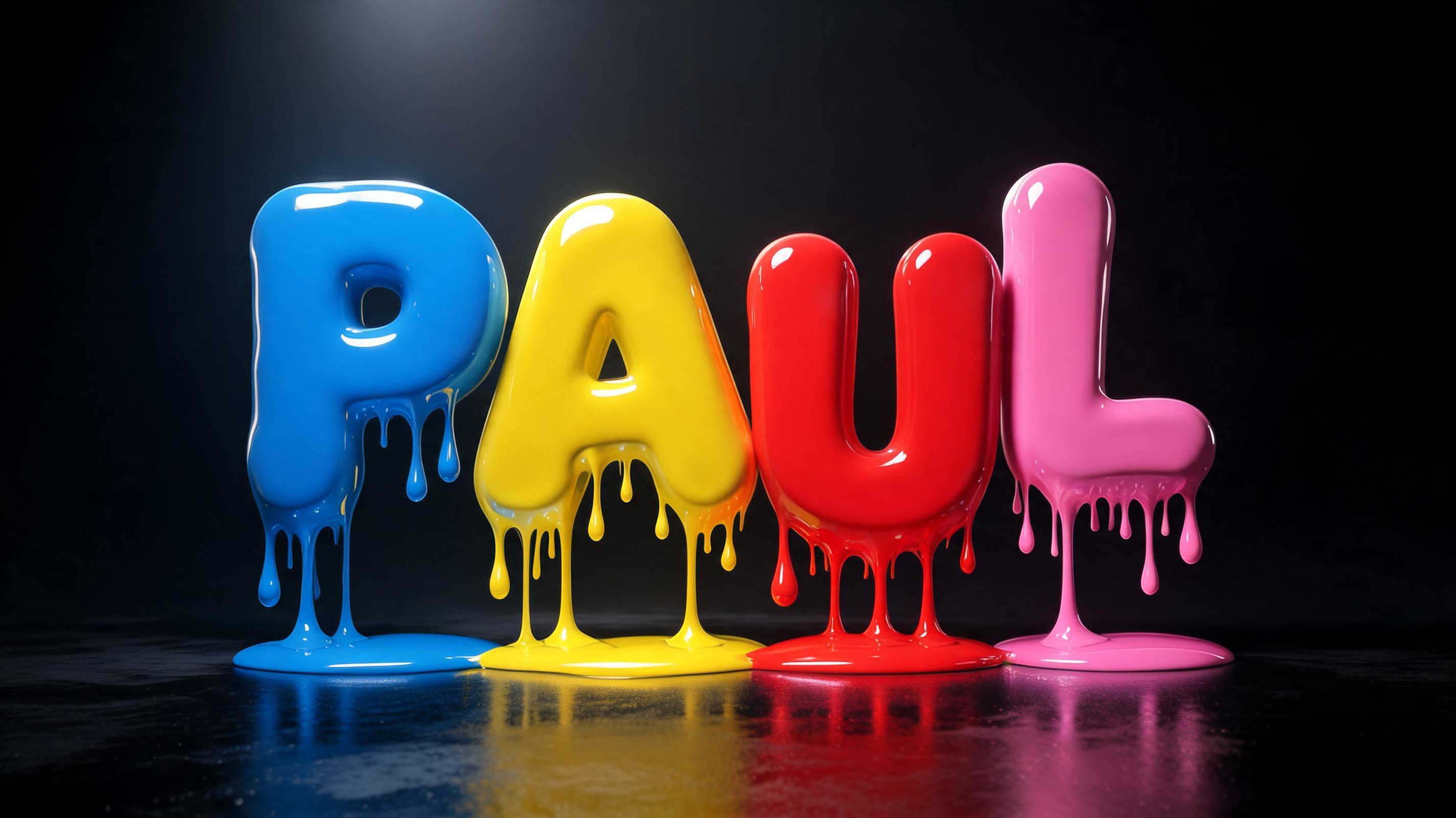 "Paul" — Drip Font | AI Text Effect Generator