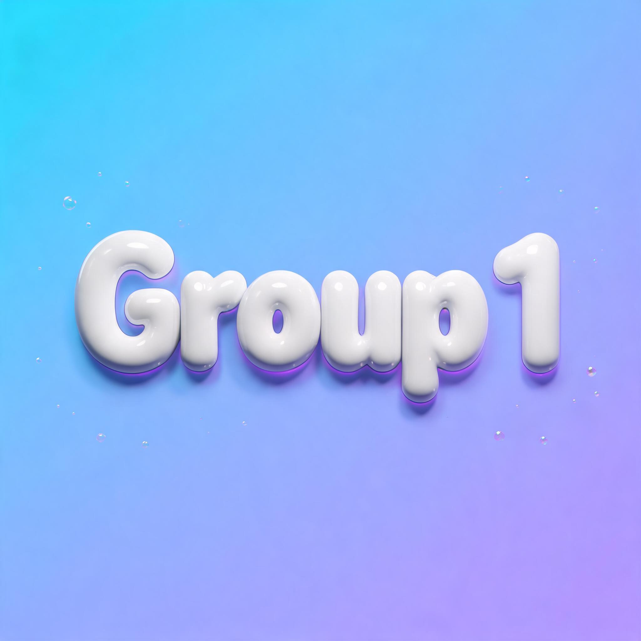 "Group 1" — 3d Bold Inflated | AI Text Effect Generator