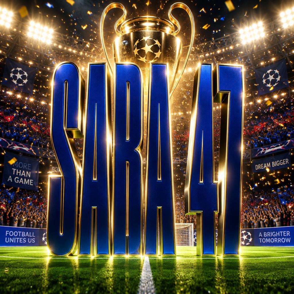 "SARA 47" — Sports Football | AI Text Effect Generator