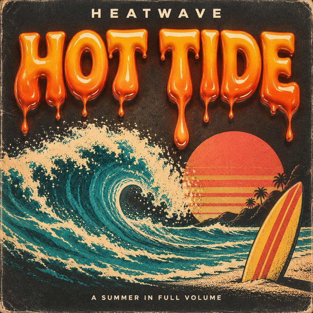 "HEATWAVE
HOT TIDE
A SUMMER IN FULL VOLUME" — Drip Font Melting | AI Text Effect Generator
