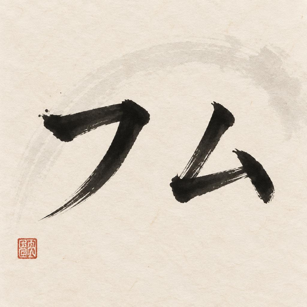 "フム" — Brush Japanese Ink | AI Text Effect Generator