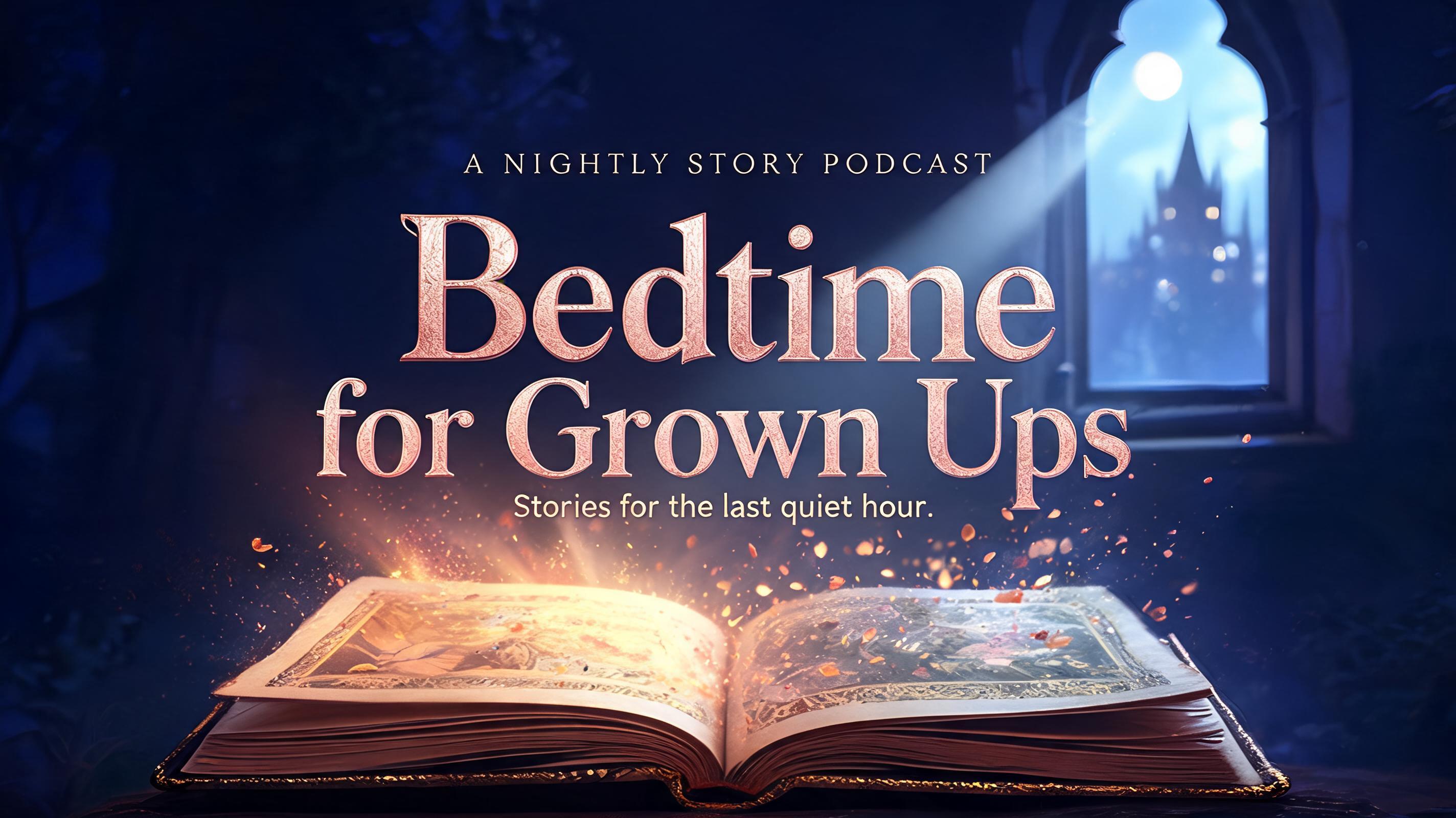 "Bedtime
for Grown Ups
A NIGHTLY STORY PODCAST
Stories for the last quiet hour." — Fairy Tale | AI Text Effect Generator