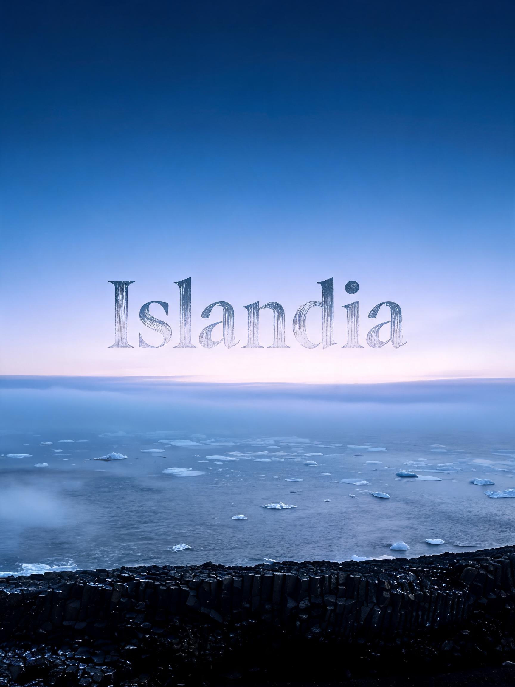 "Islandia" —  | AI Text Effect Generator