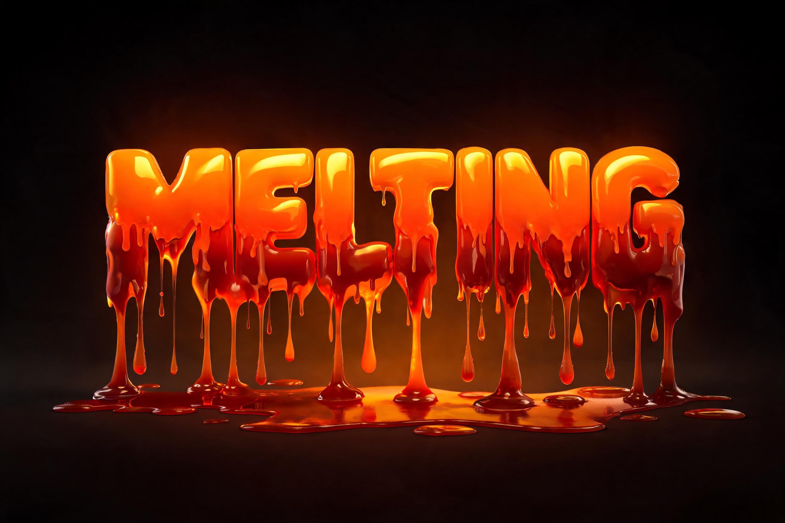 "MELTING" — Drip Font Melting | AI Text Effect Generator