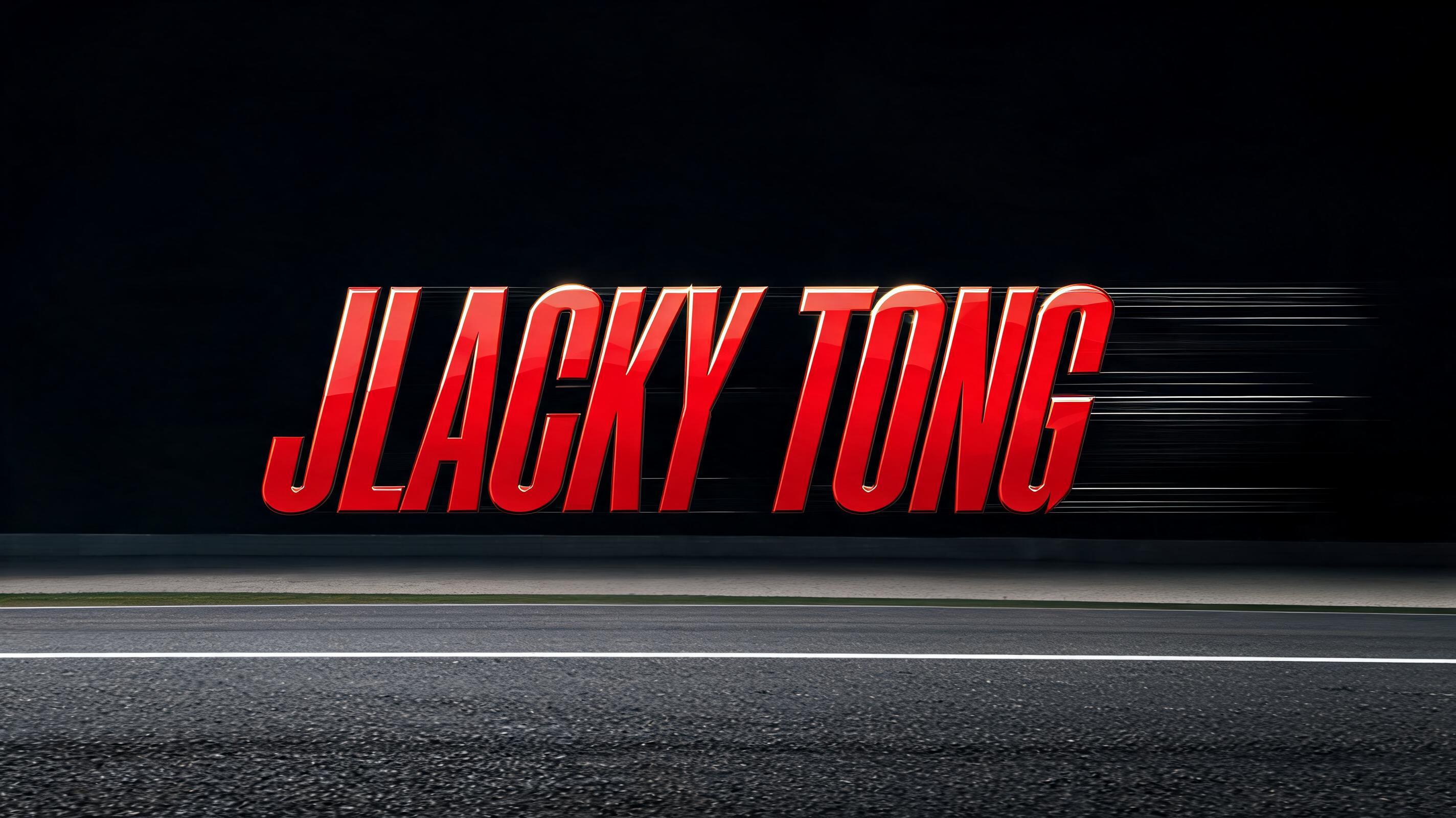 "JlACKY TONG" — Racing | AI Text Effect Generator