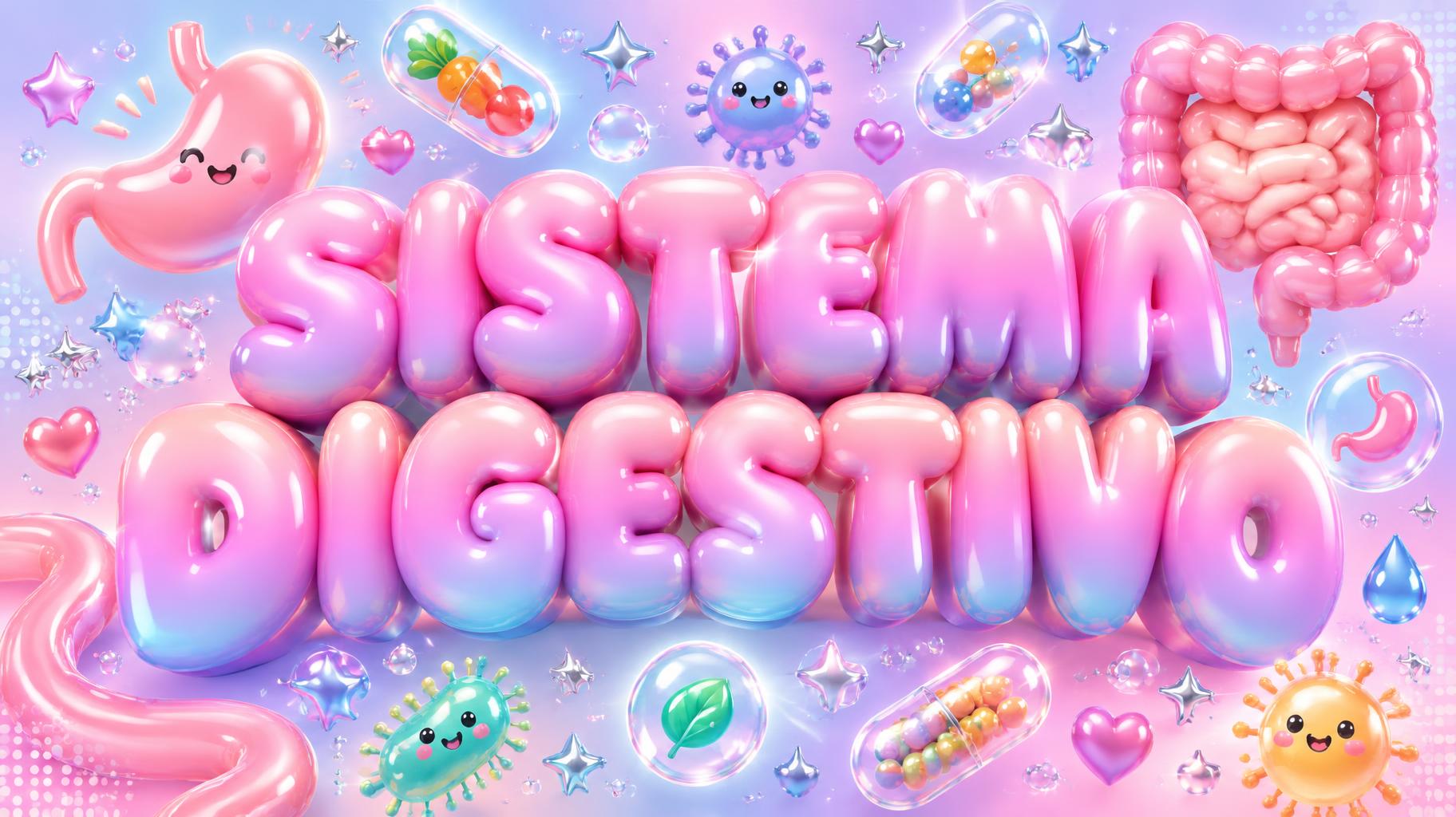 "SISTEMA DIGESTIVO" — Y2k Bubbly | AI Text Effect Generator