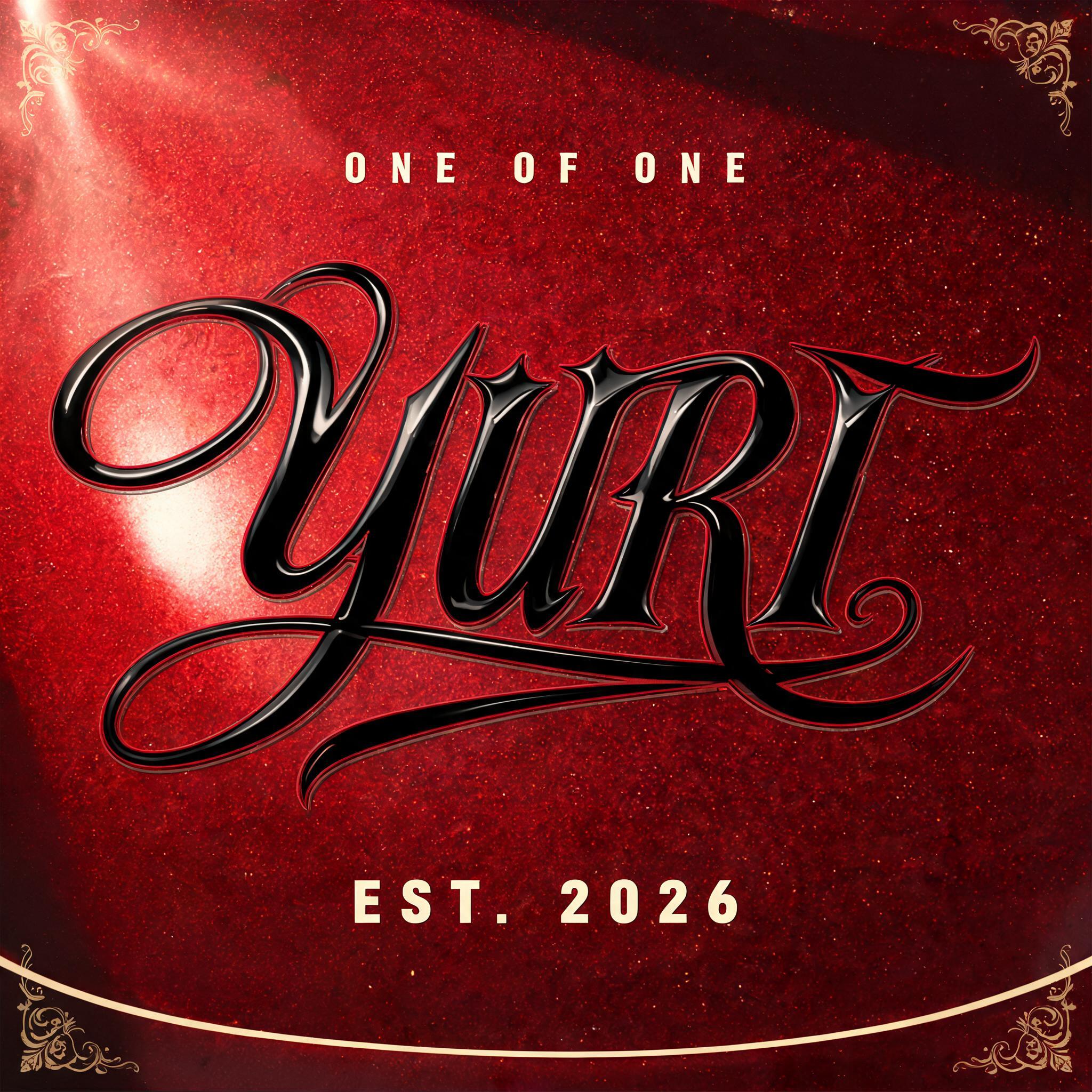 "Yuri
ONE OF ONE
EST. 2026" — Chicano text effect