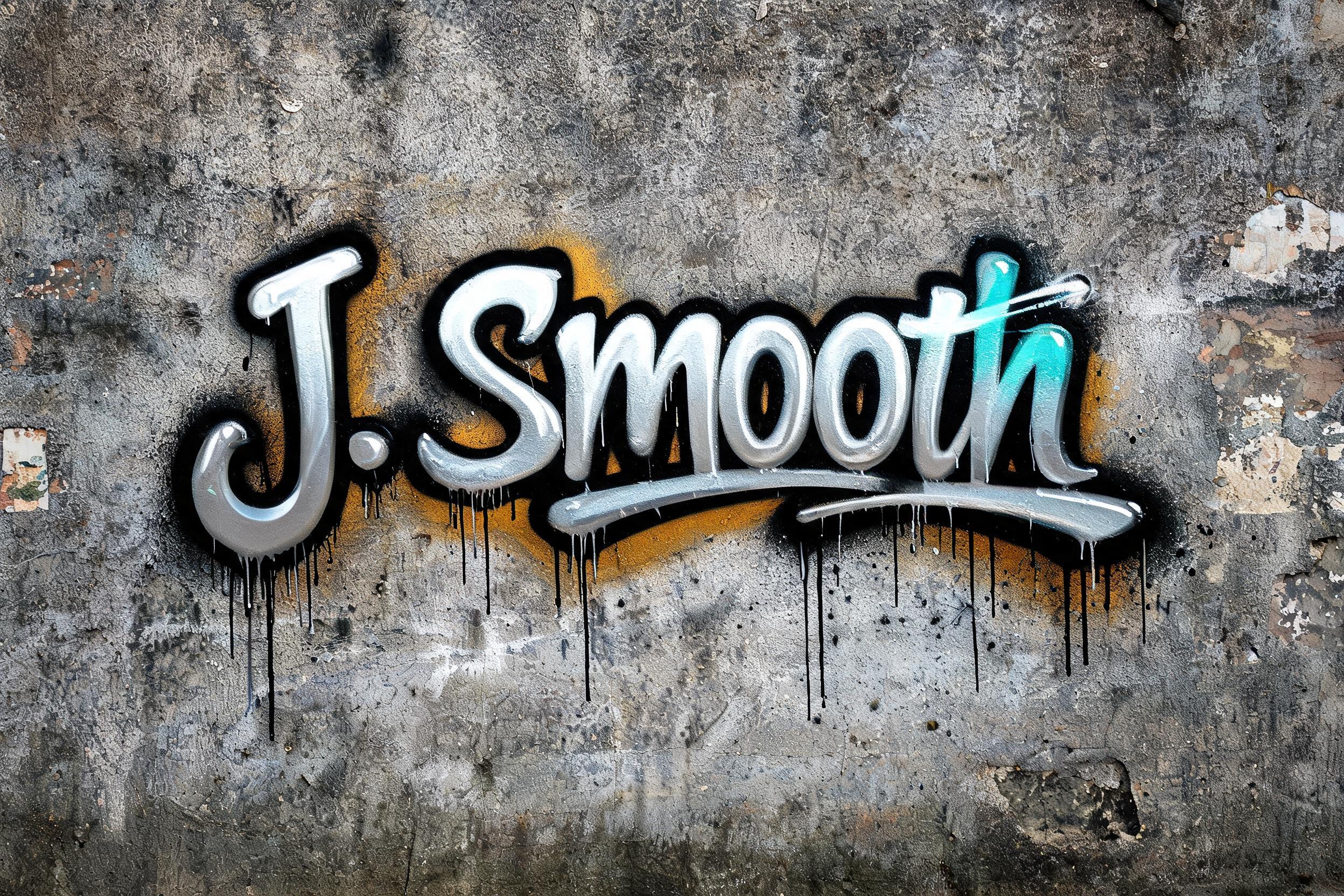 "J. Smooth" — Graffiti | AI Text Effect Generator