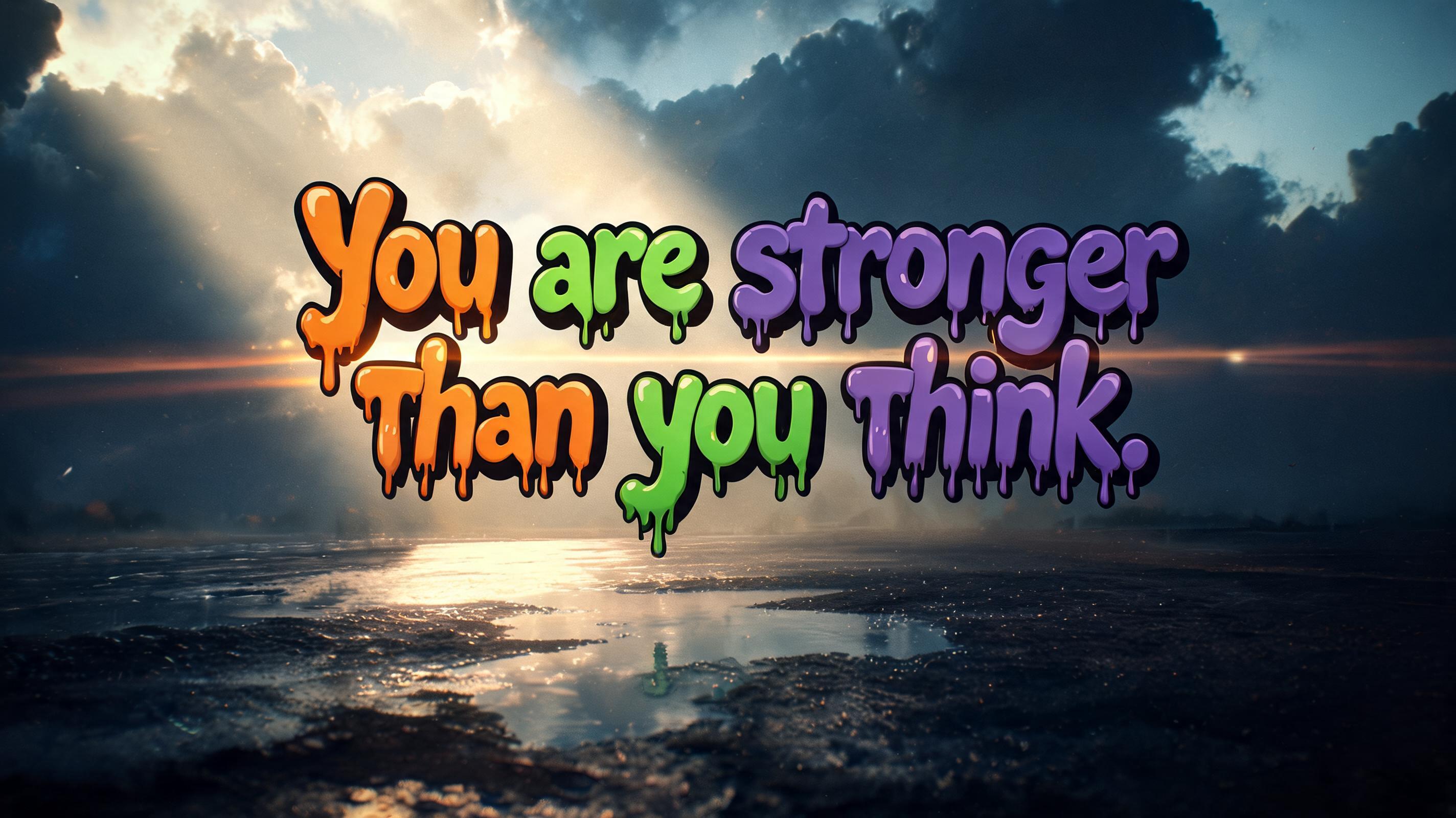 "You are stronger than you think." — Cinematic | AI Text Effect Generator