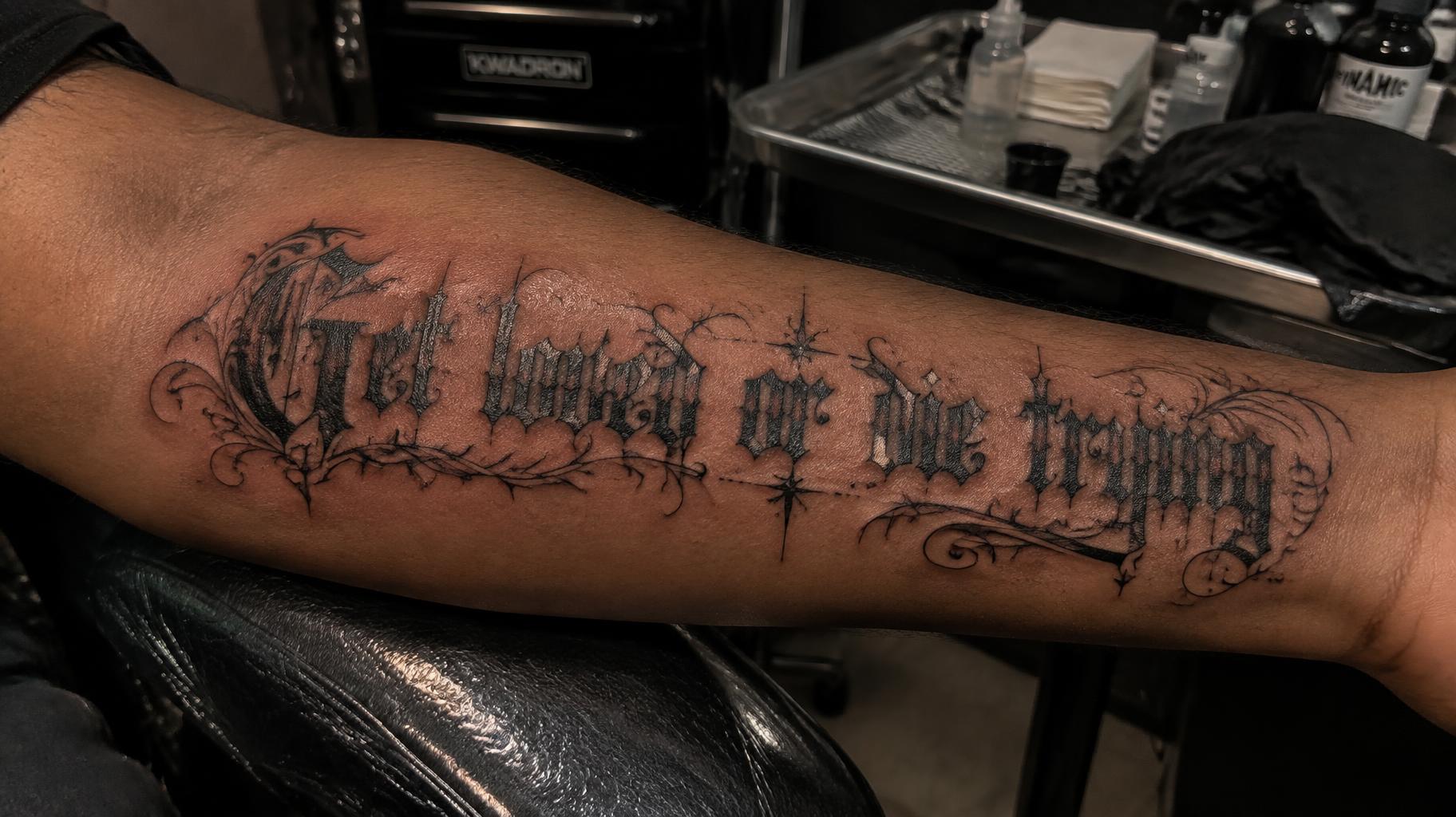 "Get loved or die trying" — Tattoo | AI Text Effect Generator
