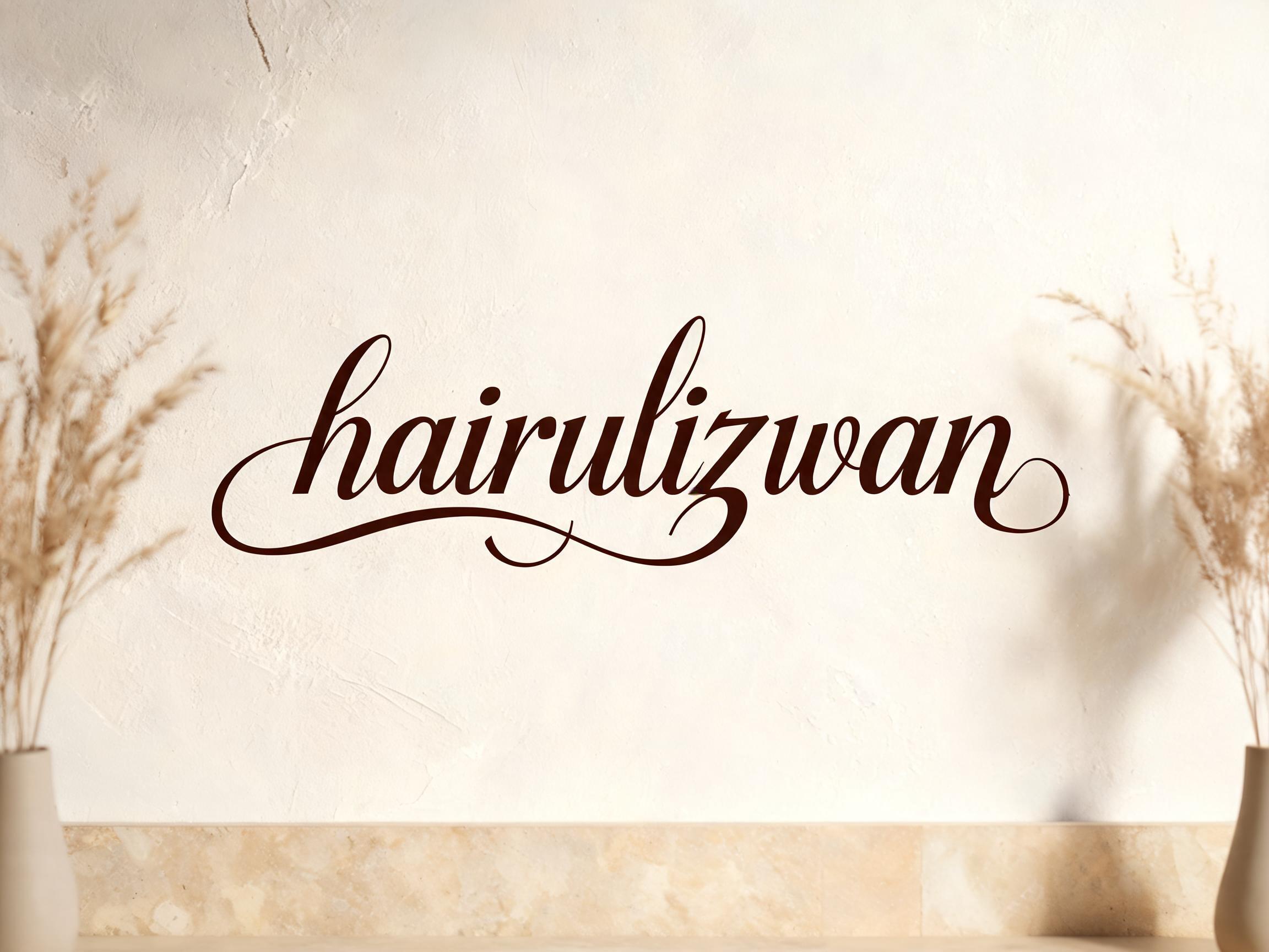 "hairulizwan" —  | AI Text Effect Generator