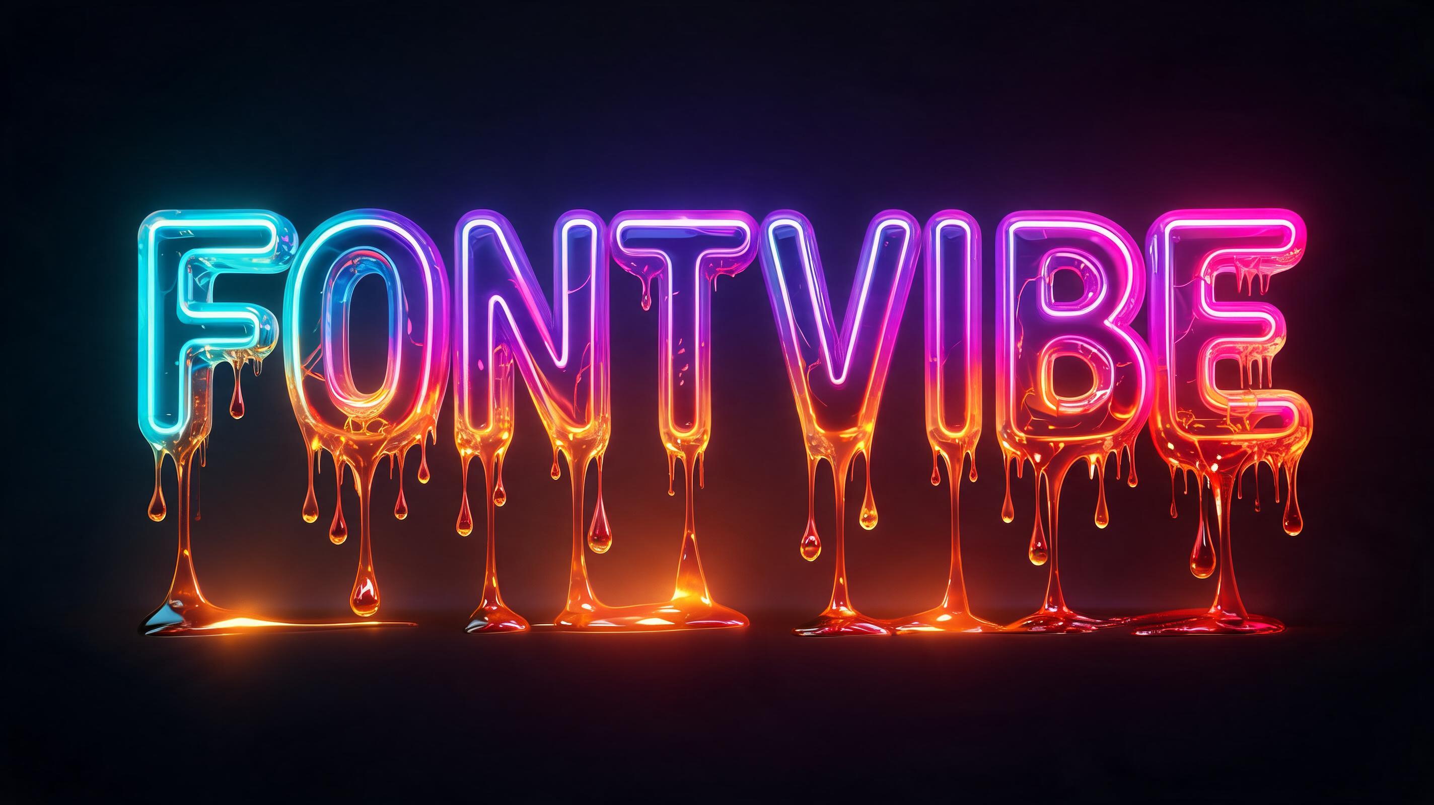 "FONTVIBE" — Drip Font Melting | AI Text Effect Generator