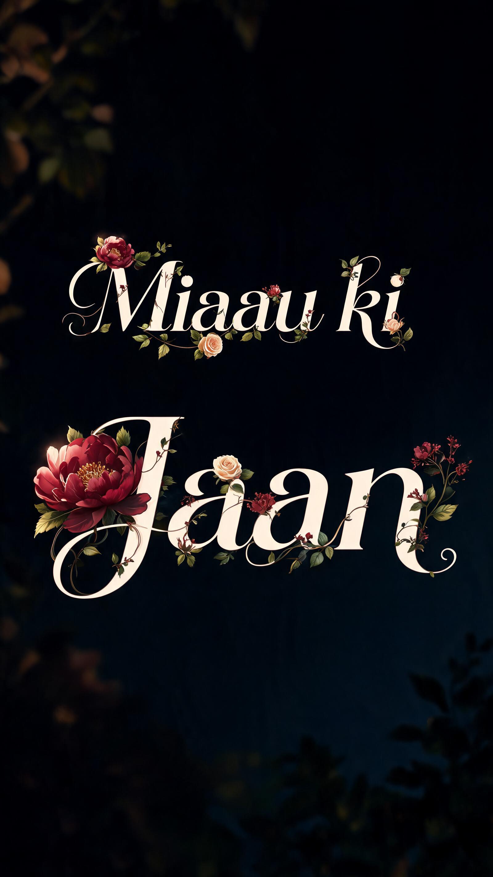 "Miaau ki Jaan" — Floral | AI Text Effect Generator