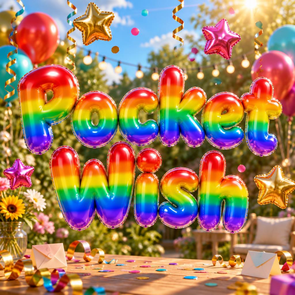 "Pocket Wish" — Rainbow | AI Text Effect Generator