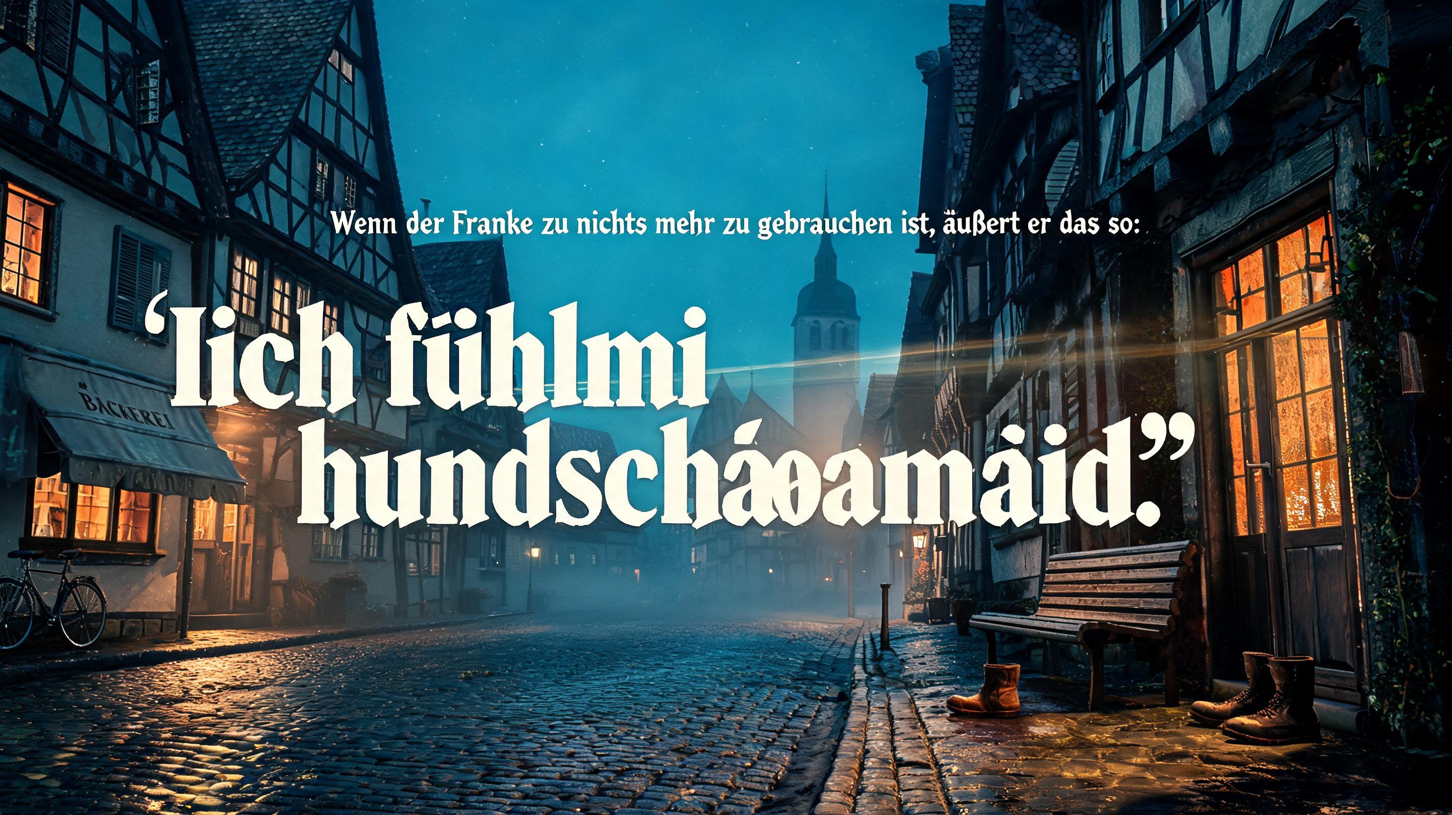Wenn der Franke zu nichts mehr zu gebrauchen ist, äußert er das so:
„Iich fühlmi hundschdaamäid.“