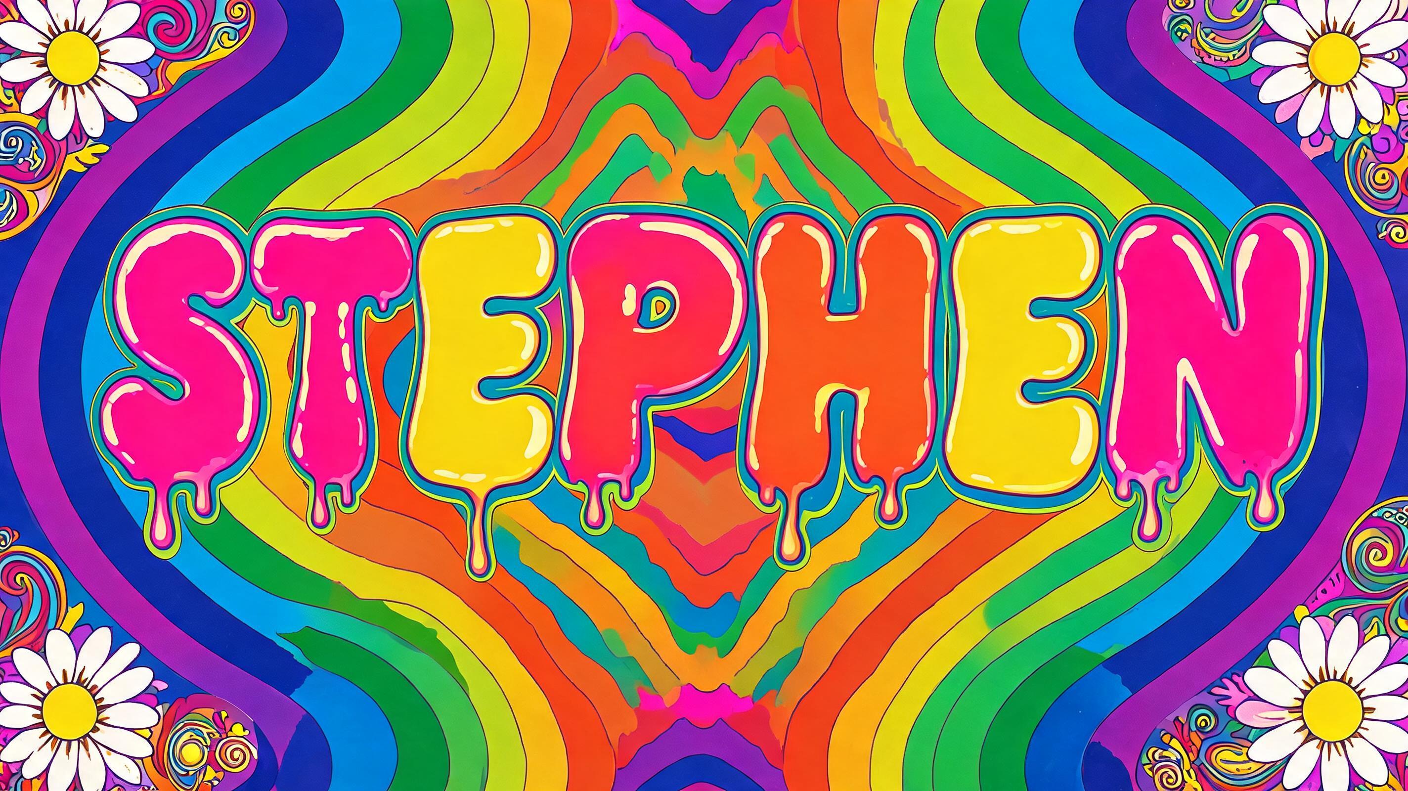 "STEPHEN" — Psychedelic text effect