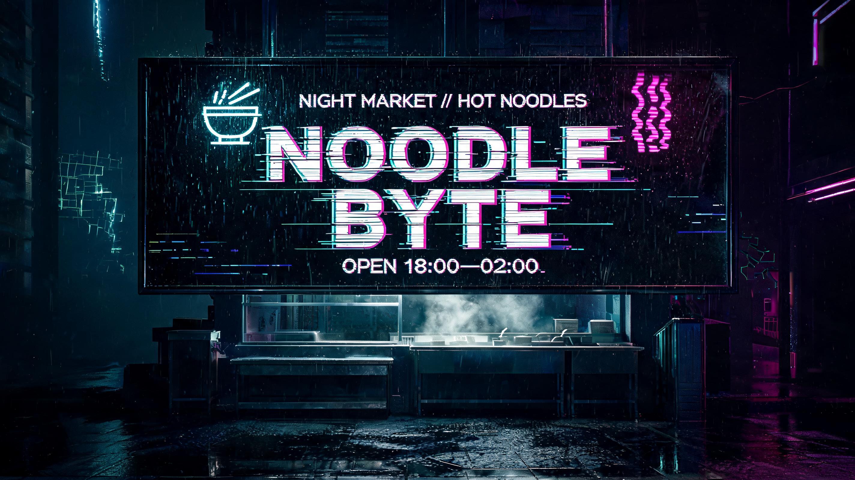 NIGHT MARKET // HOT NOODLES
NOODLE
BYTE
OPEN 18:00—02:00