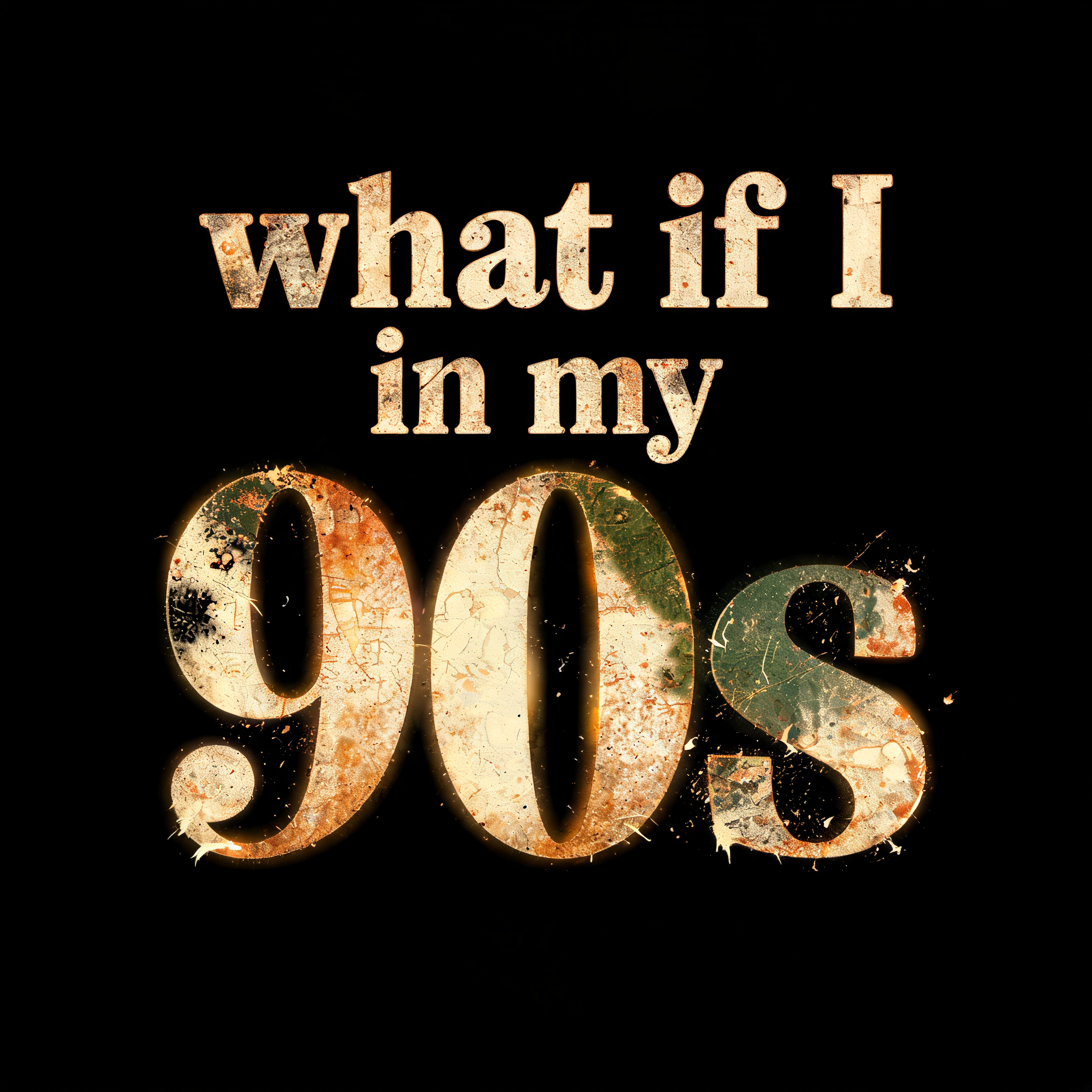 "what if I in my 90s" — Vintage | AI Text Effect Generator