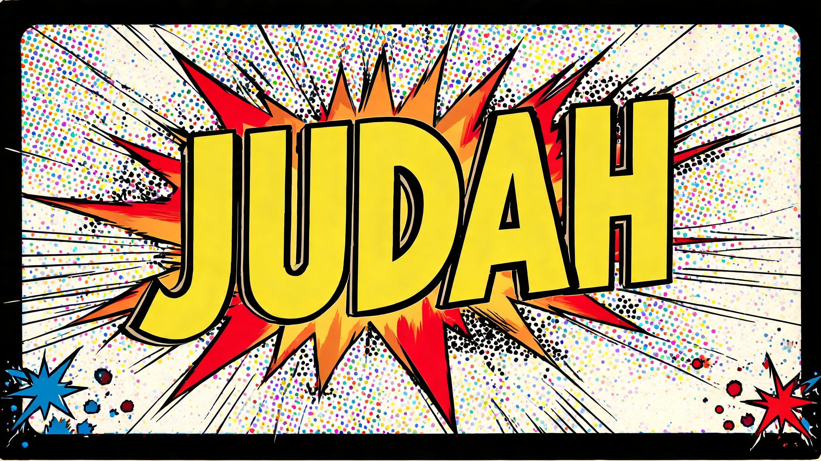 "Judah" — Comic Book text effect