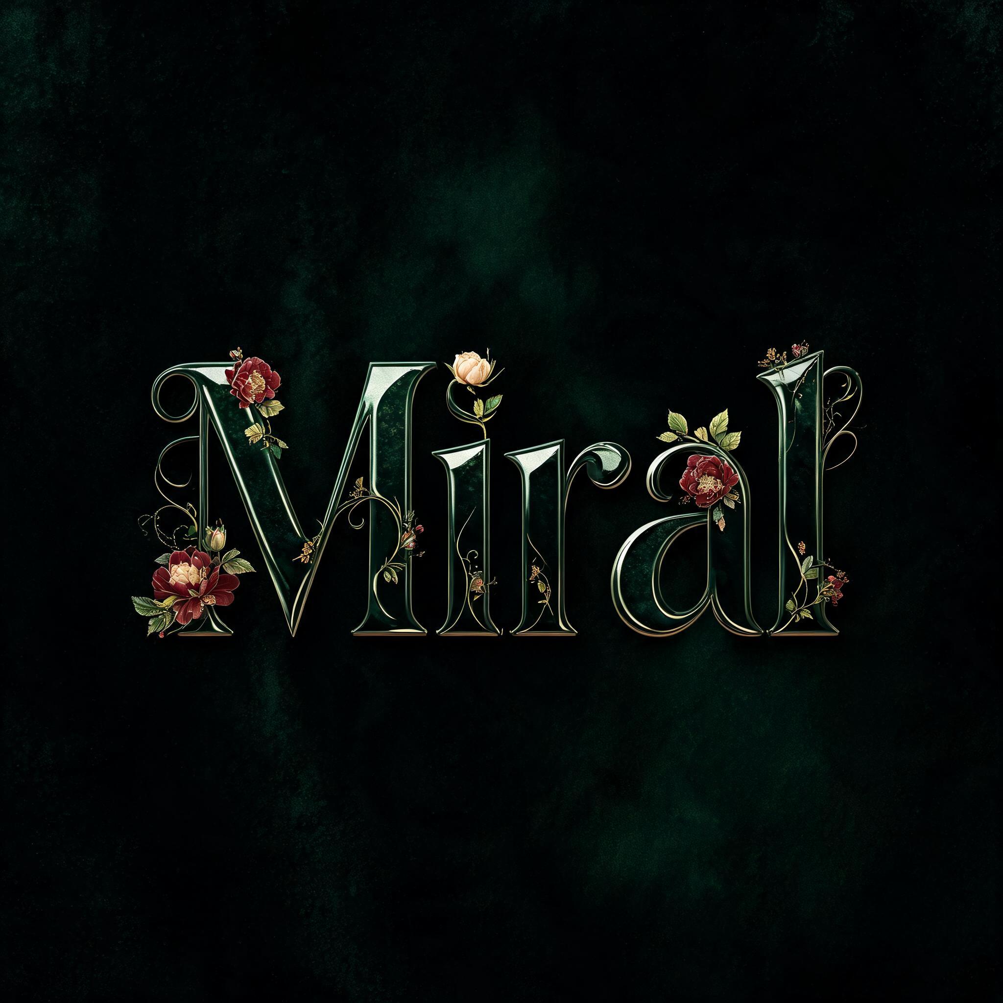 "Miral" — Floral | AI Text Effect Generator