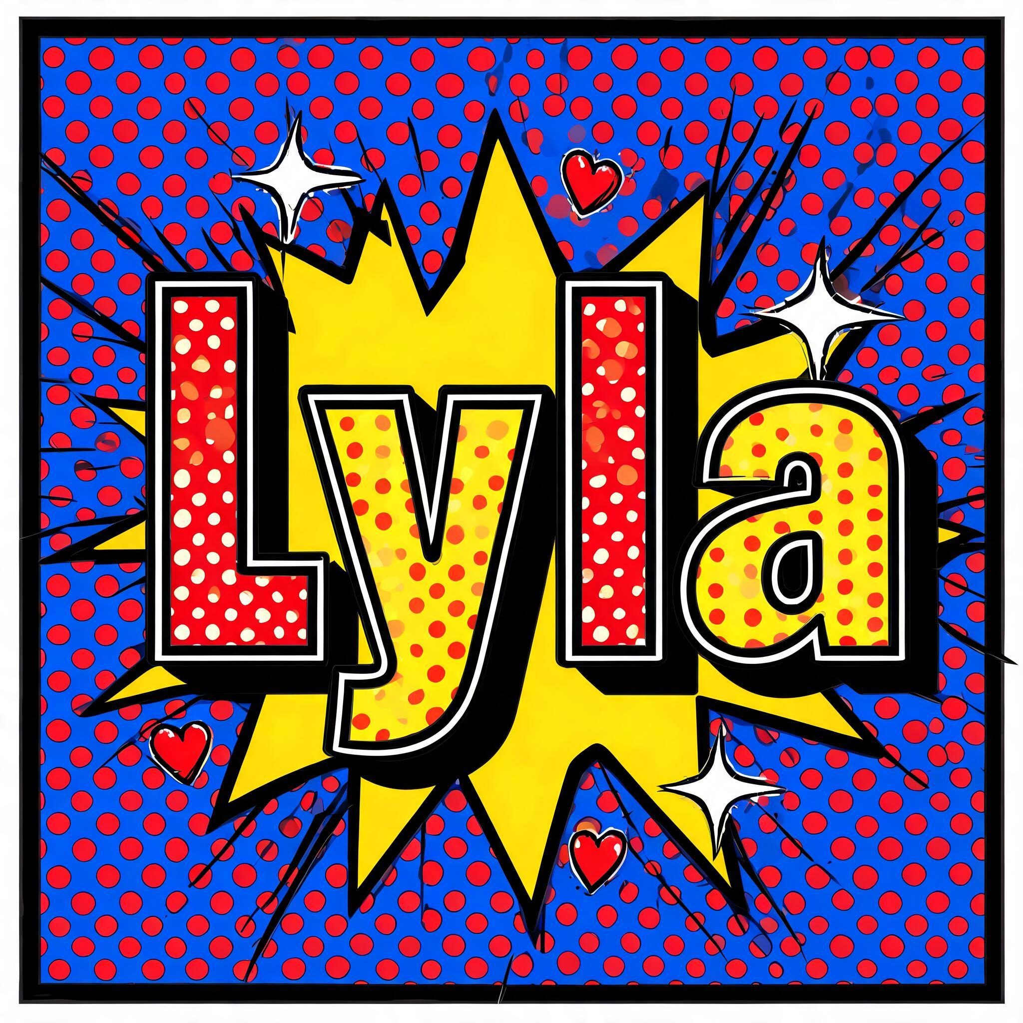 "Lyla" — Pop Art | AI Text Effect Generator