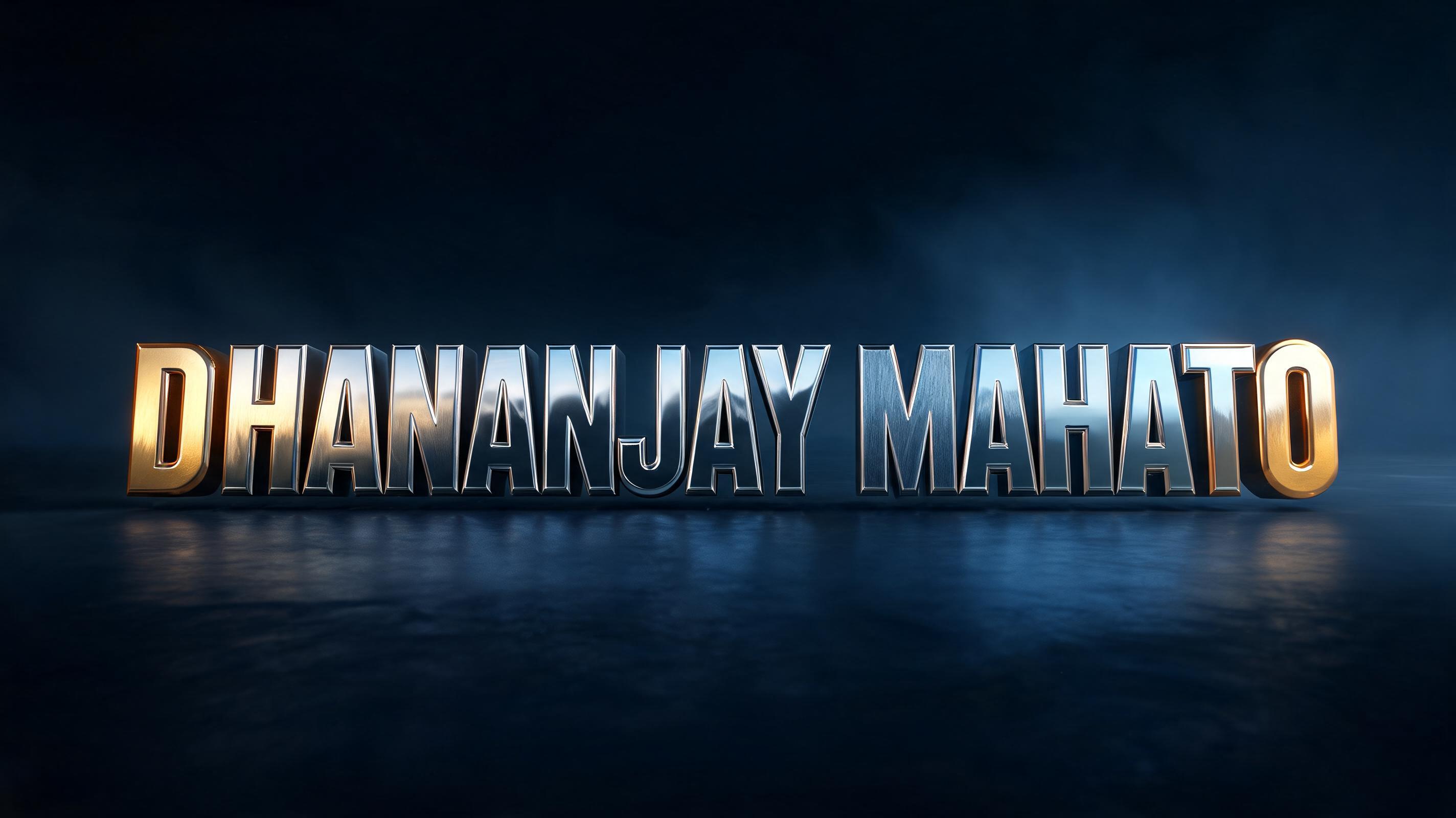 "Dhananjay Mahato" — Metallic | AI Text Effect Generator